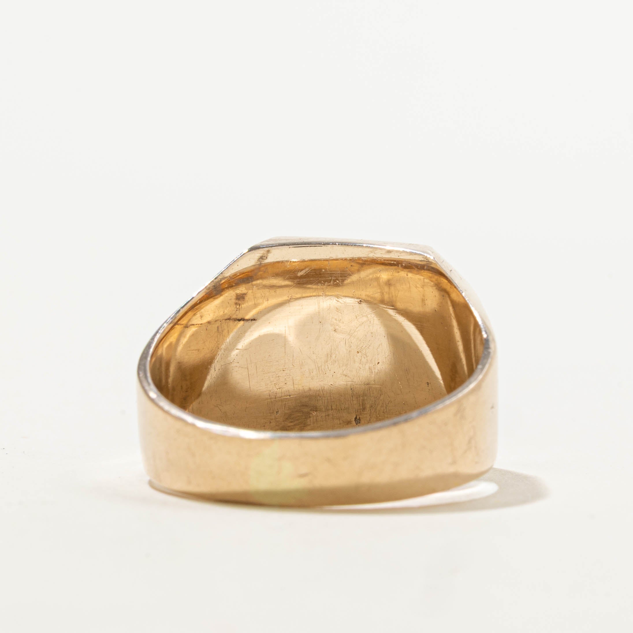 10k Yellow Gold “KEL” Initialized Signet Ring | SZ 9.0