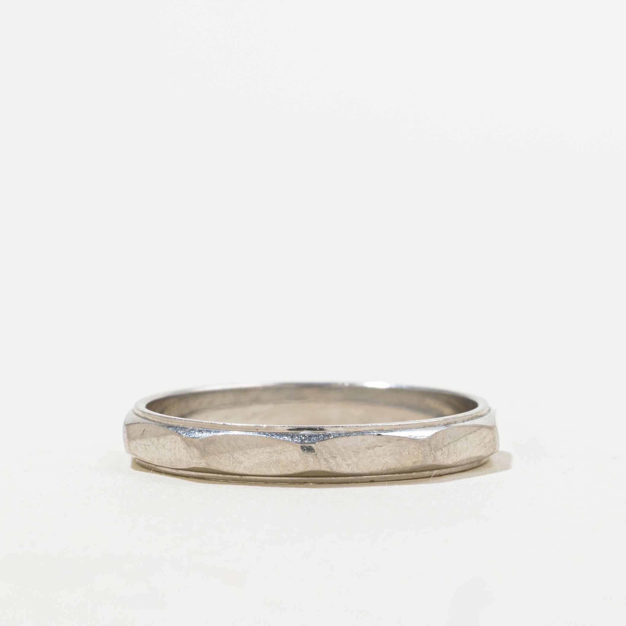 950 Platinum Geometric Band | 3.00mm | SZ 7.25