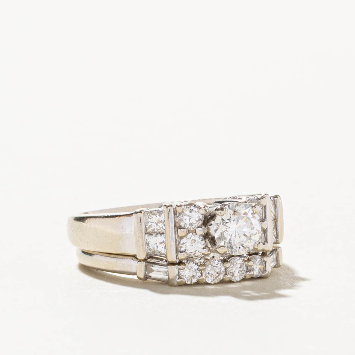14k Multi Row Diamond Chunky Ring | 1.18ctw | 4.90mm | SZ 6.5