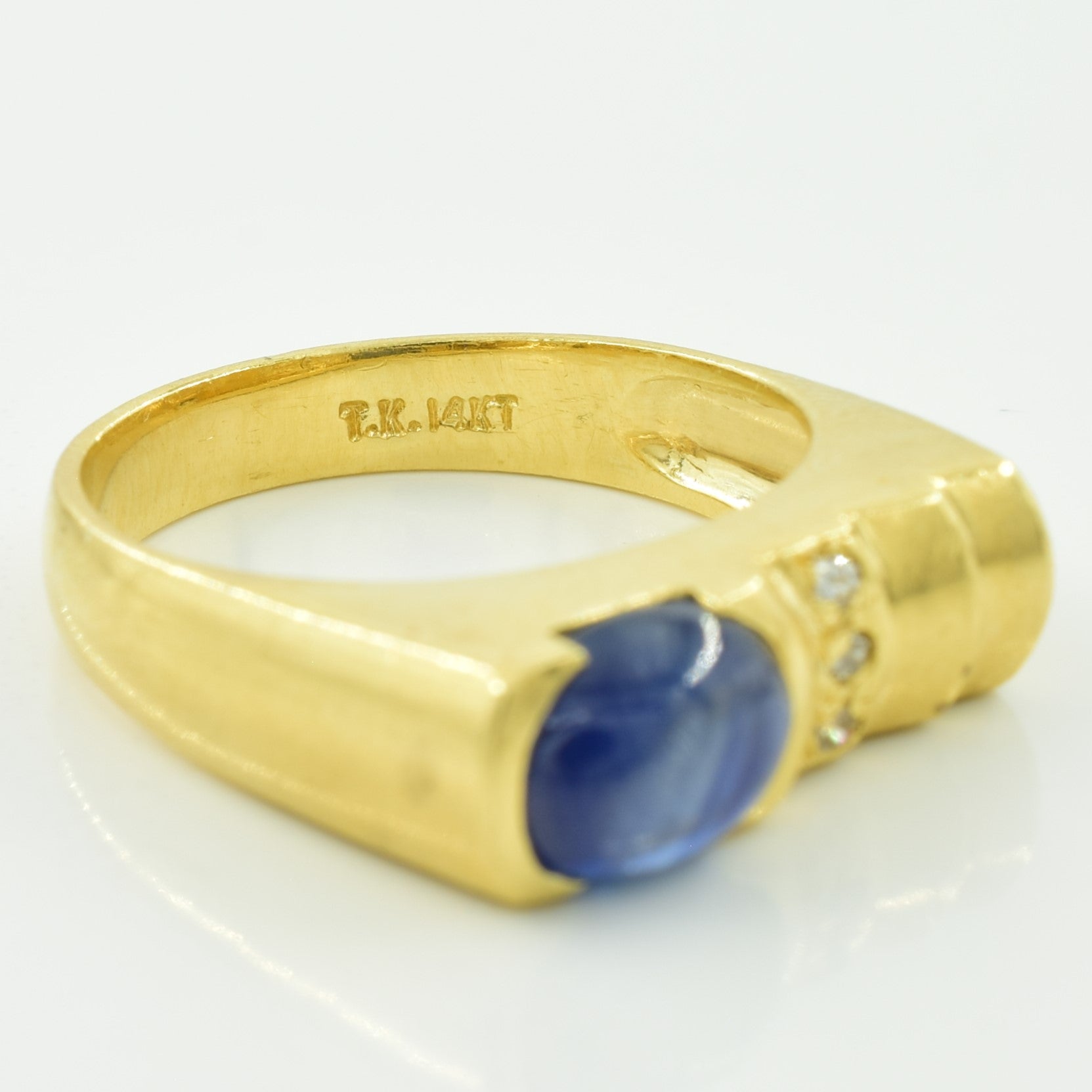 Blue Sapphire & Diamond Ring | 1.80ct, 0.03ctw | SZ 7.5 |