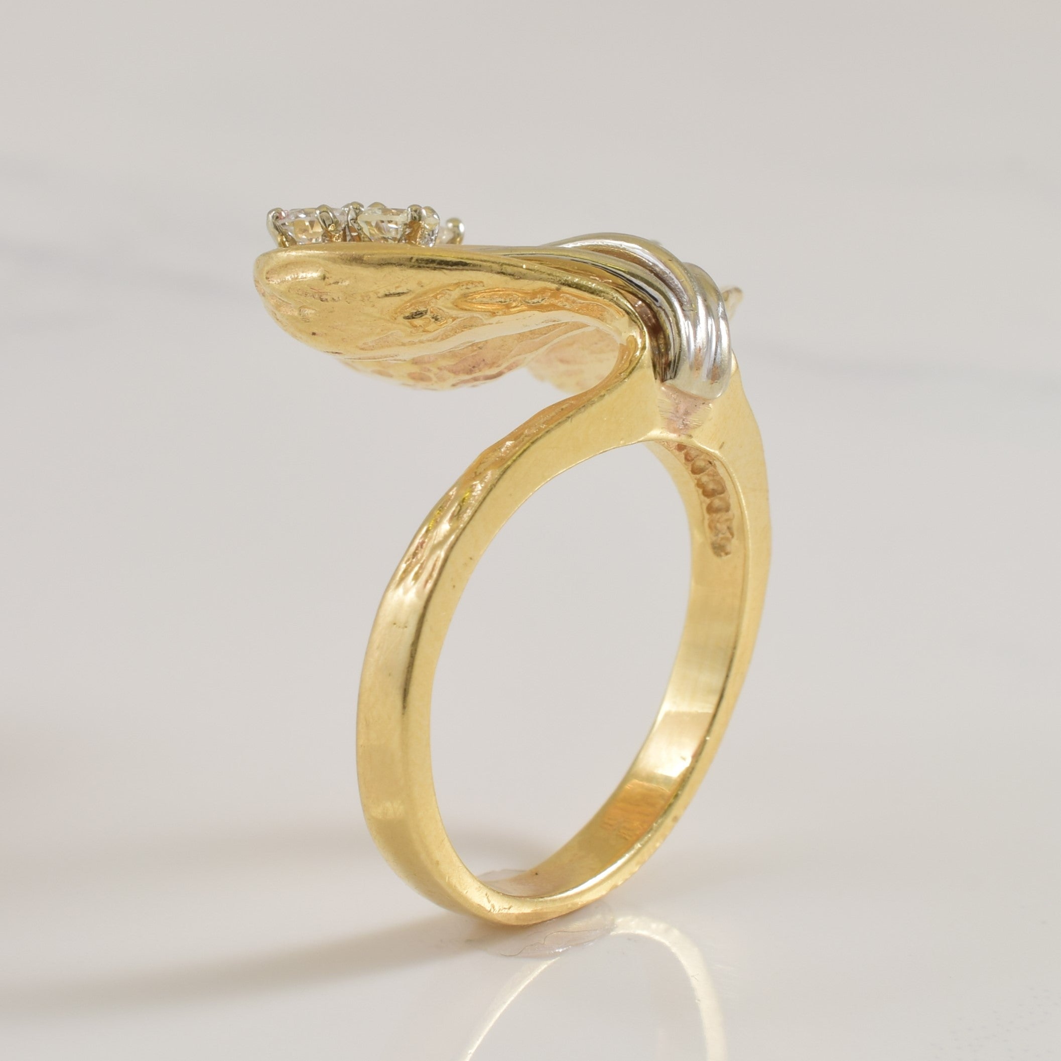Diamond Leaf Ring | 0.48ctw | SZ 6 |