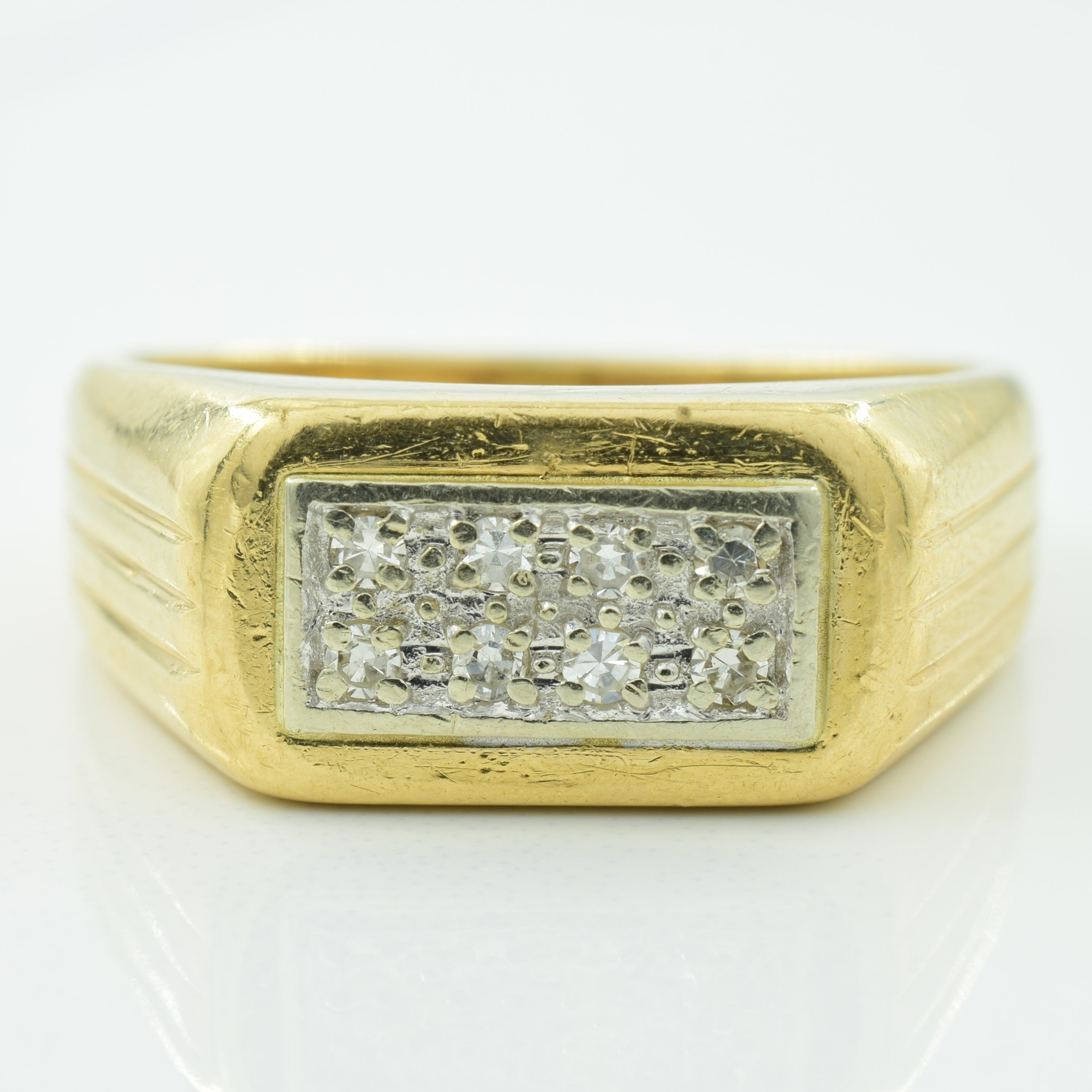 Pave Set Diamond Ring | 0.16ctw | SZ 11 |