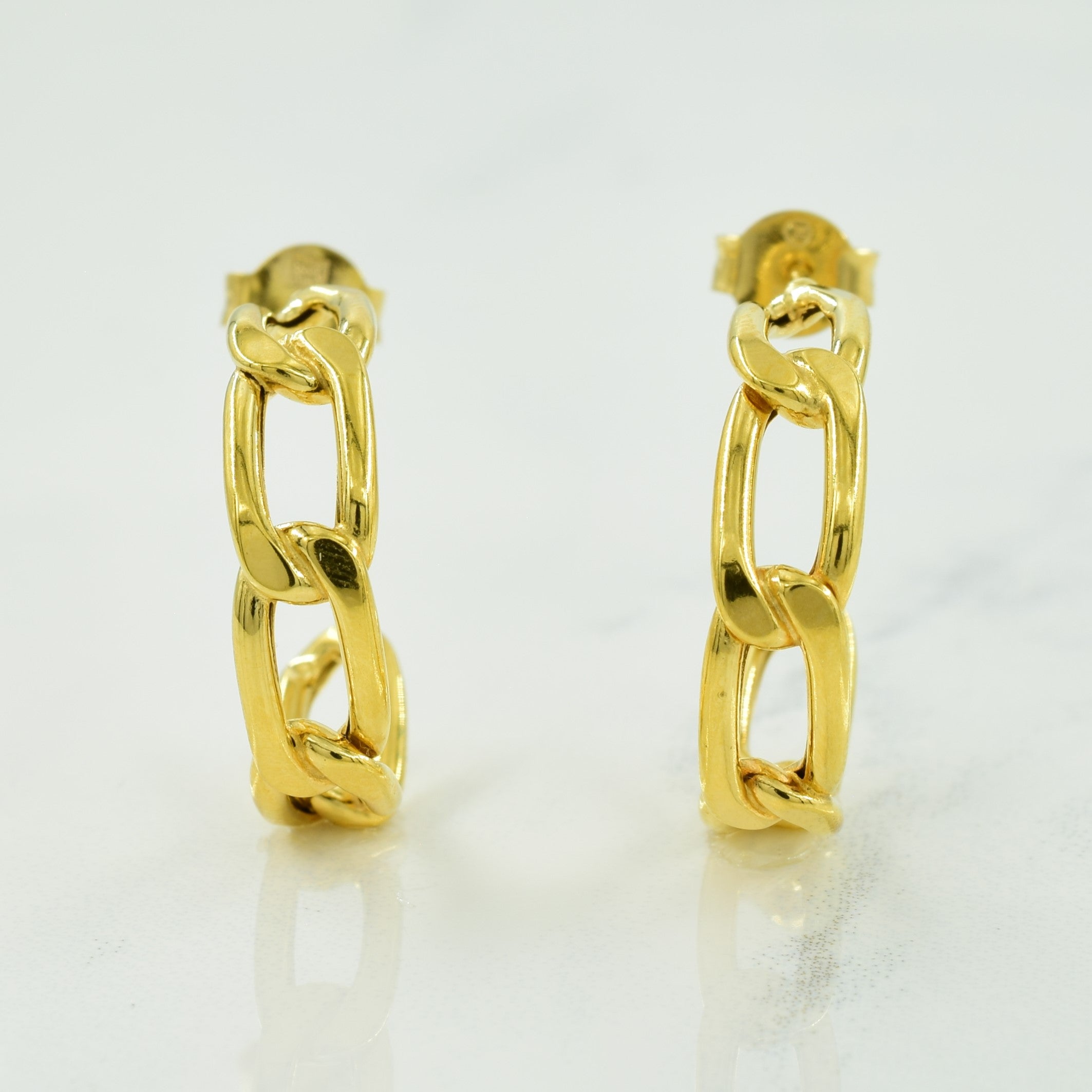 14k Yellow Gold Stud Back Earrings |