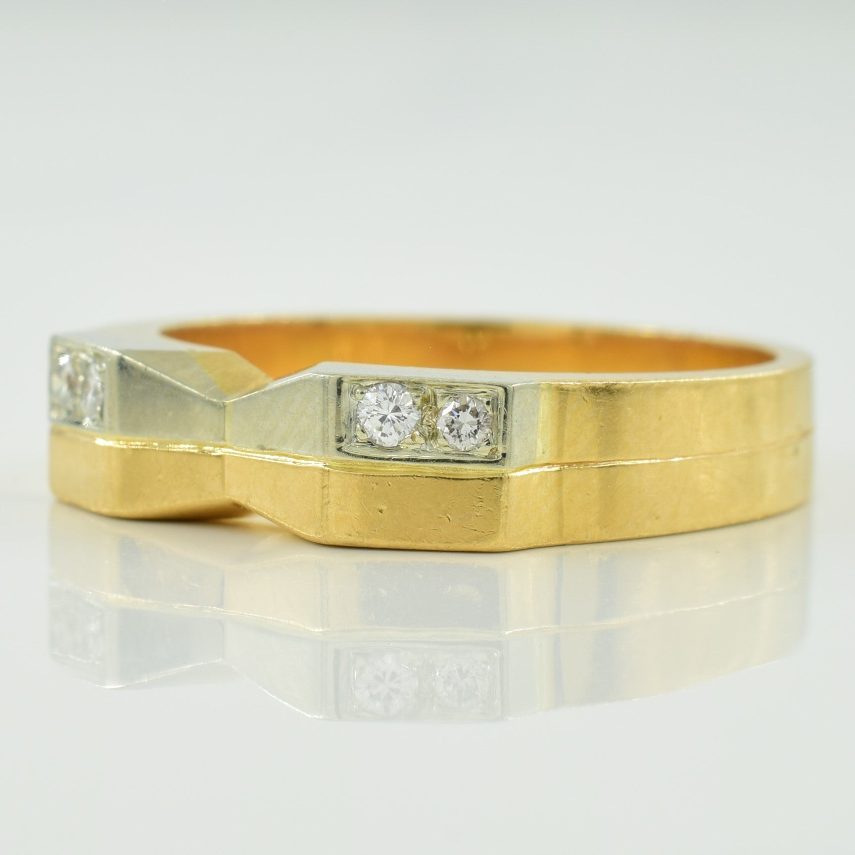 Two Tone Diamond Ring | 0.04ctw | SZ 6.5 |