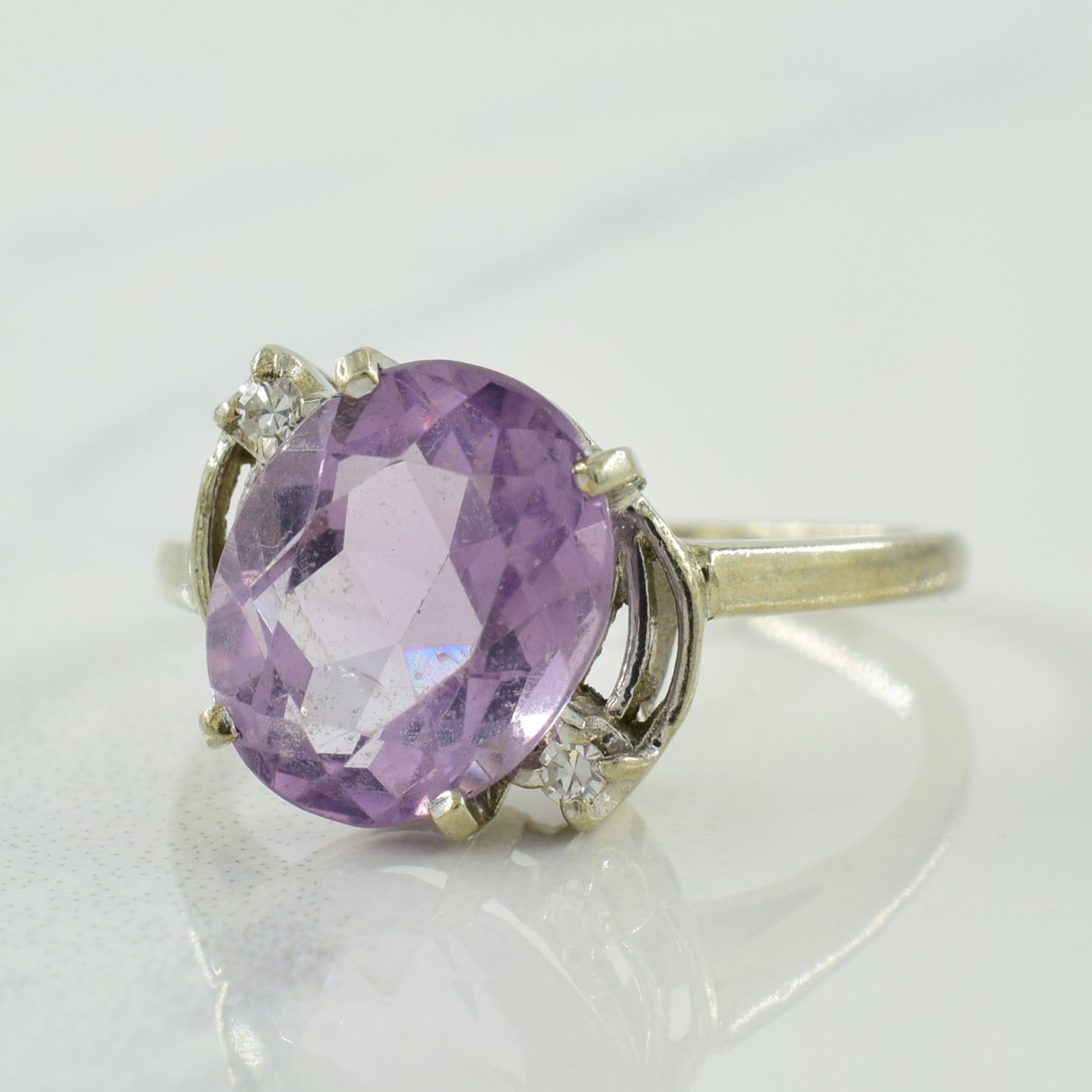 Amethyst & Diamond Ring | 2.18ct, 0.02ctw | SZ 5.5 |