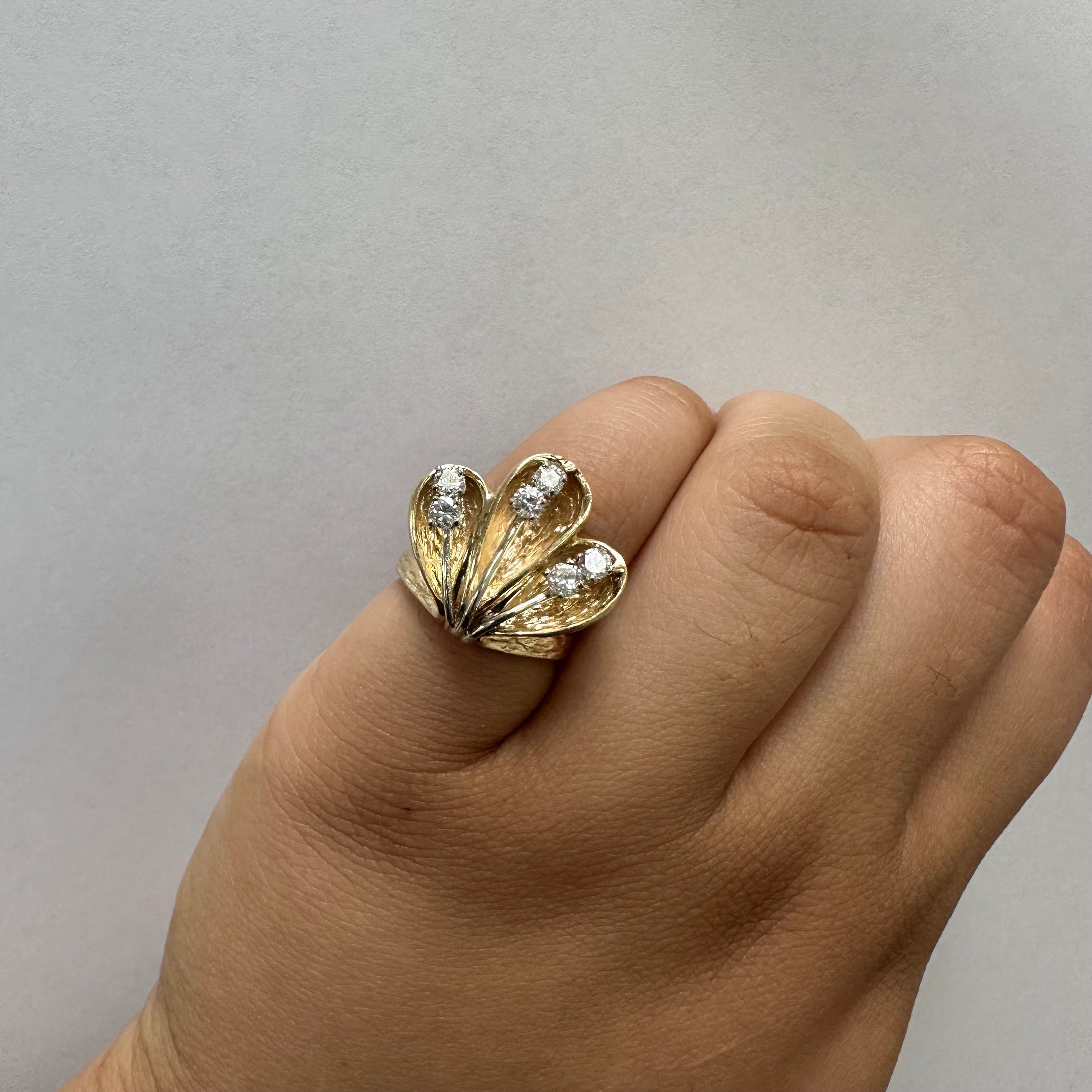 Diamond Leaf Ring | 0.48ctw | SZ 6 |