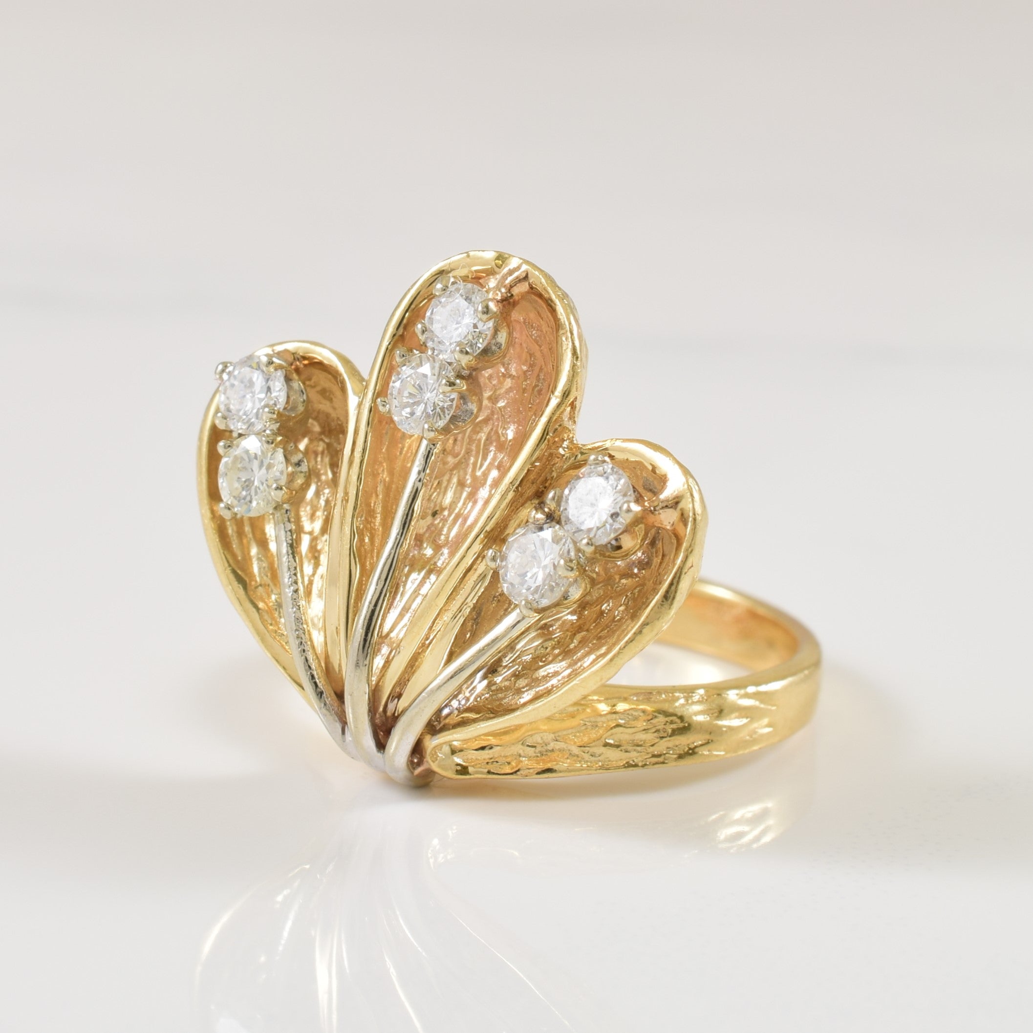 Diamond Leaf Ring | 0.48ctw | SZ 6 |