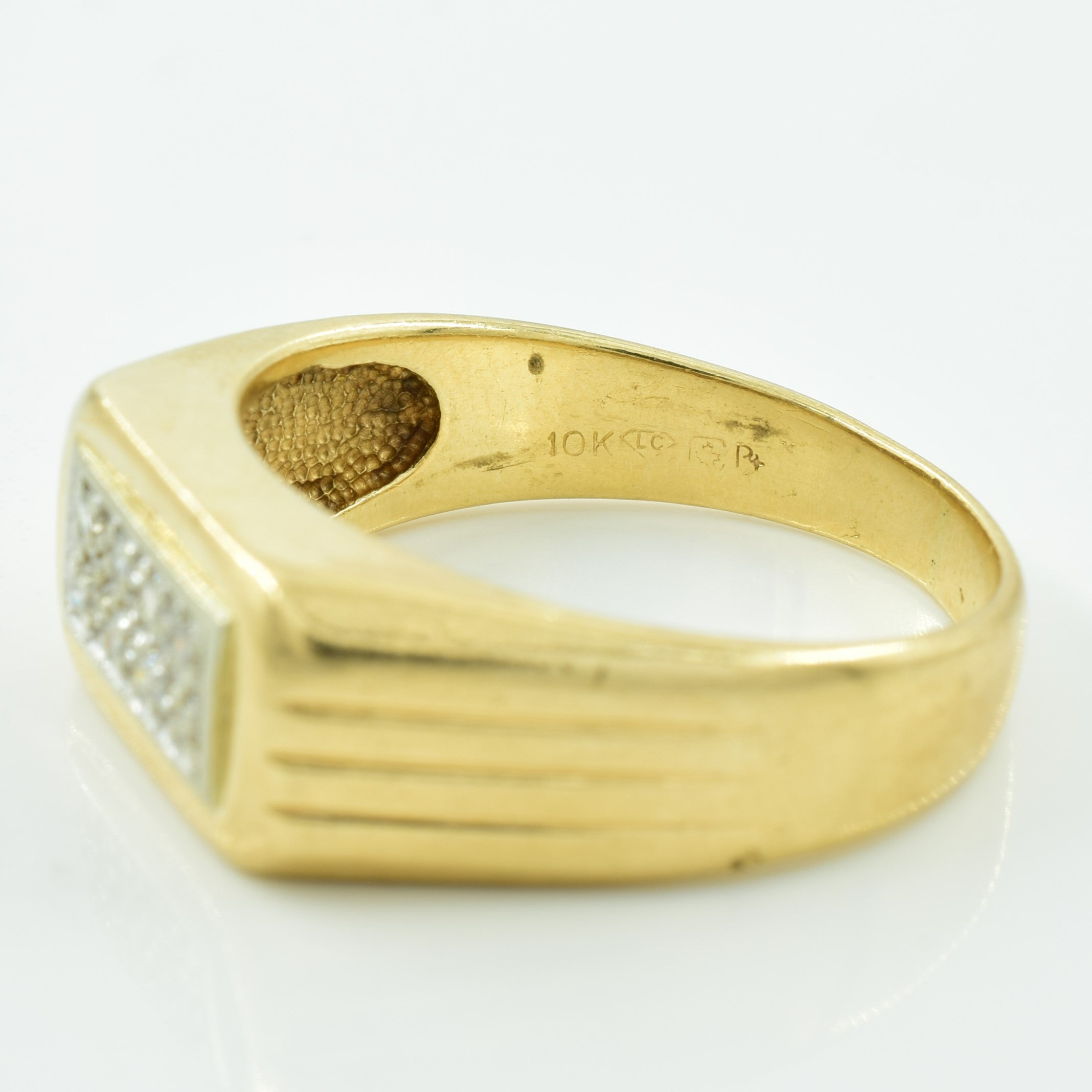 Pave Set Diamond Ring | 0.16ctw | SZ 11 |