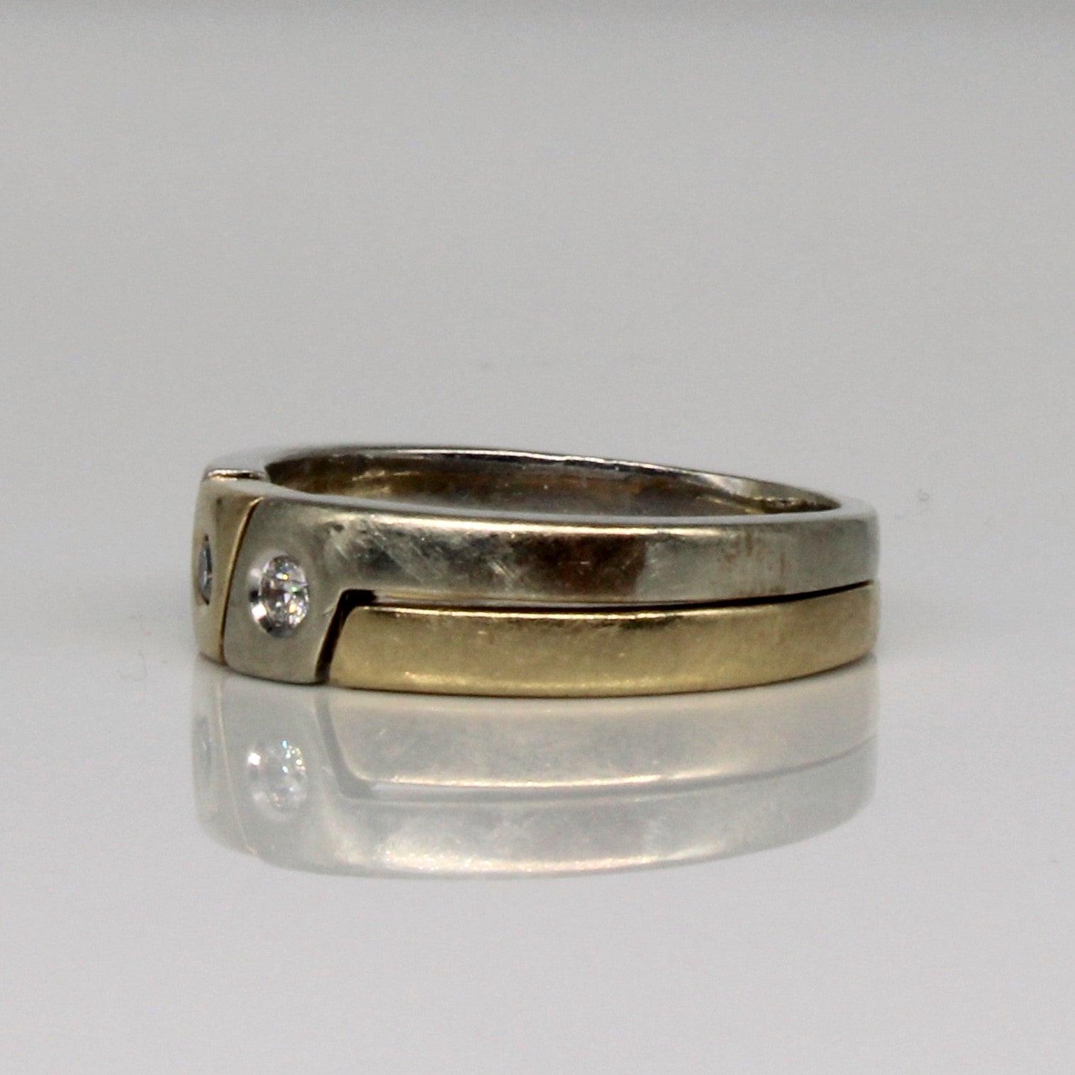Two Tone Interlocking Diamond Band | 0.24ctw | SZ 8.75 |