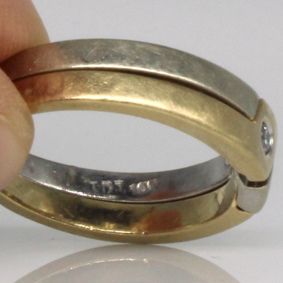 Two Tone Interlocking Diamond Band | 0.24ctw | SZ 8.75 |