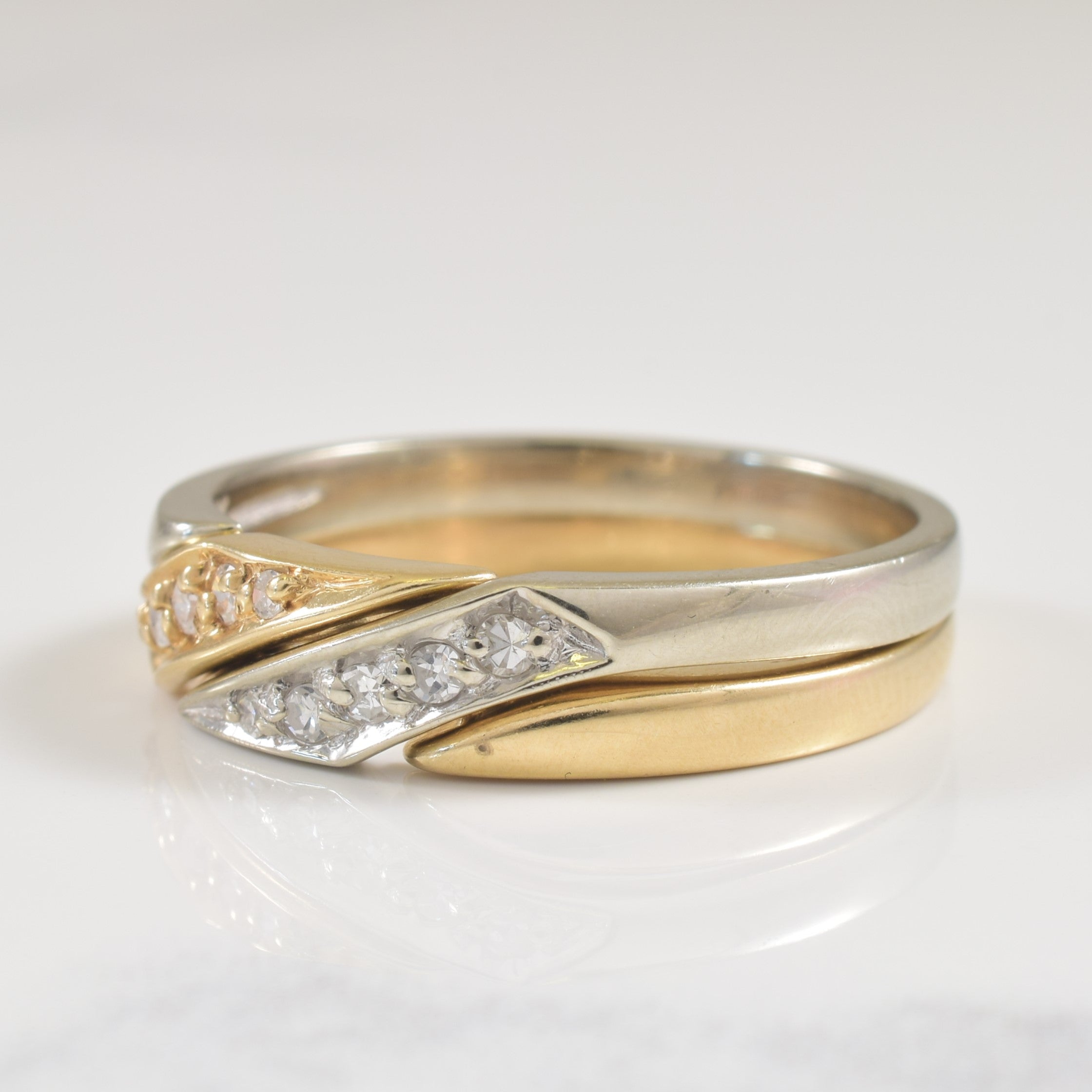 Intertwined Two Band Diamond Ring | 0.17ctw | SZ 10 |