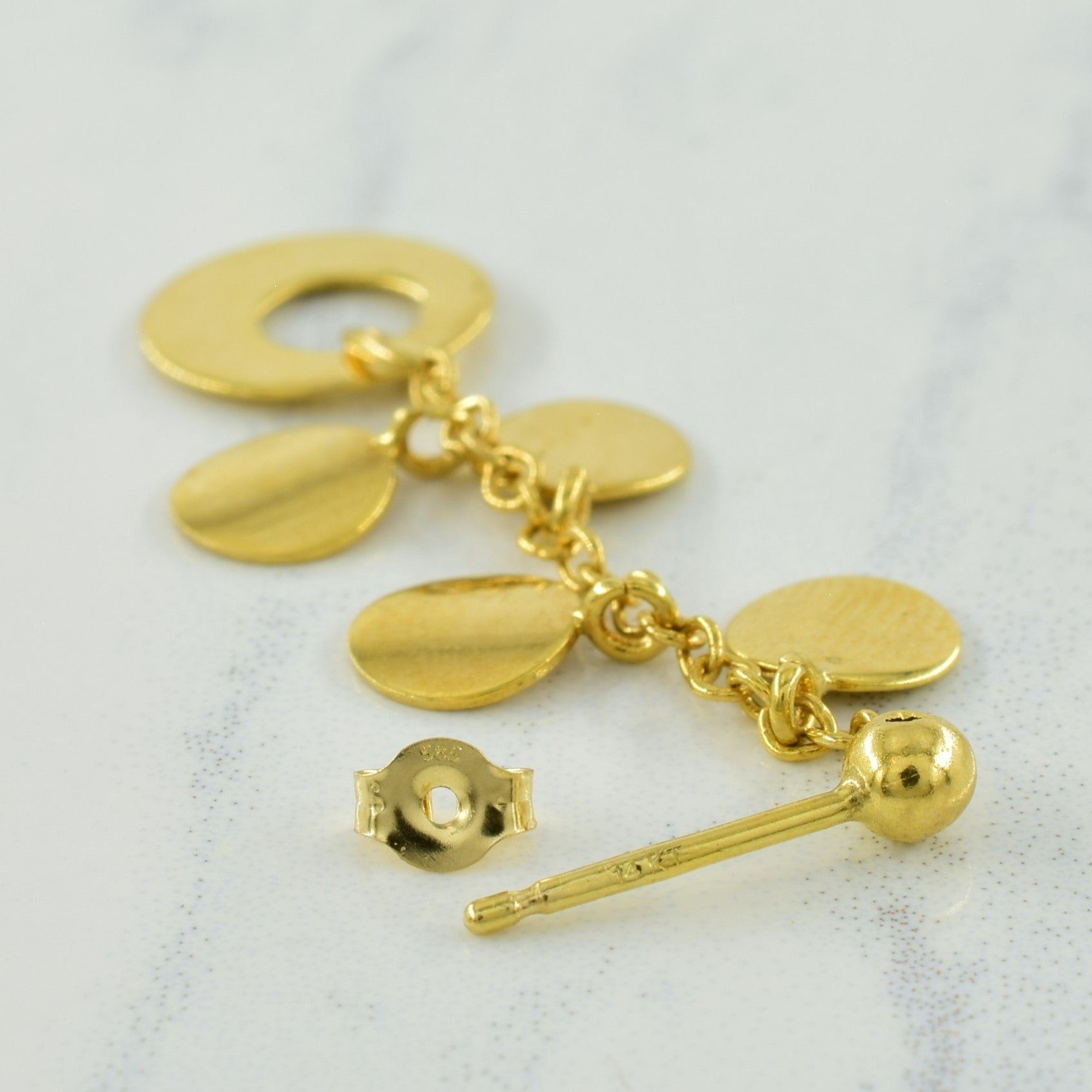 14k Yellow Gold Drop Earrings