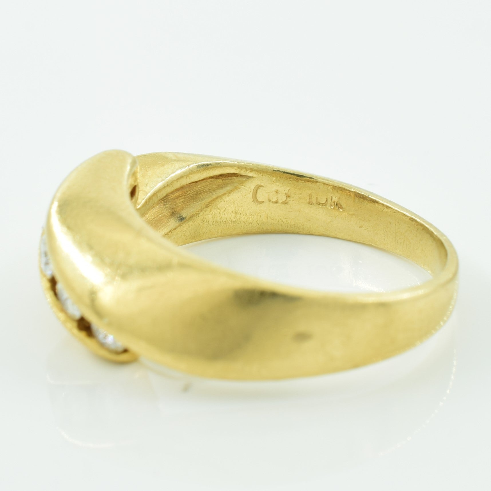 Channel Set Diamond Bypass Ring | 0.20ctw | SZ 5.75 |