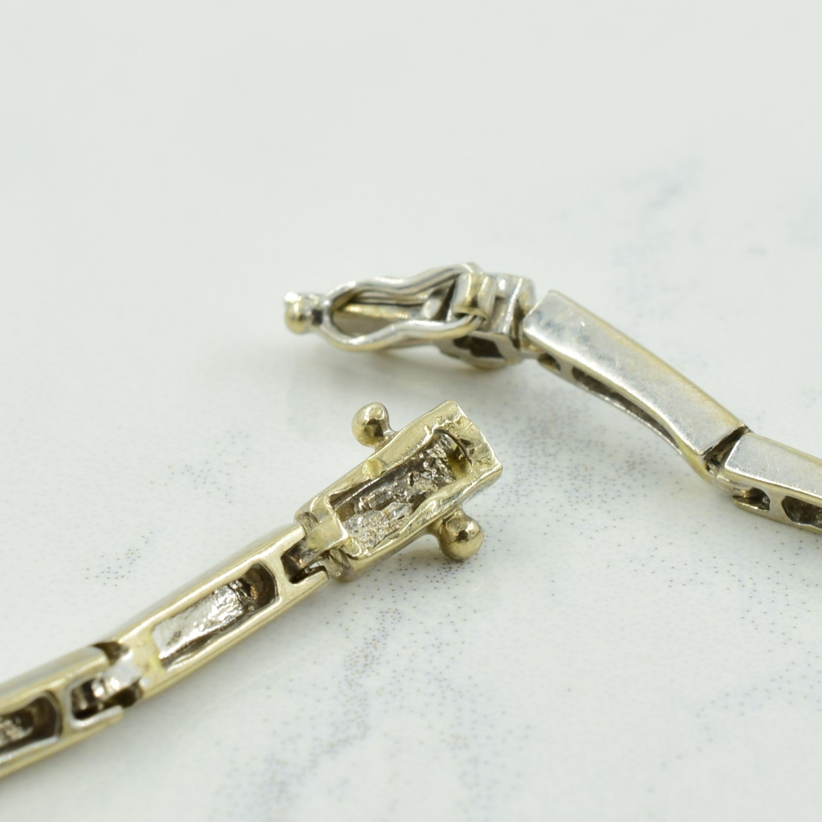 Diamond Bead & Bar 14k Bracelet | 0.15ctw | 7.25" |