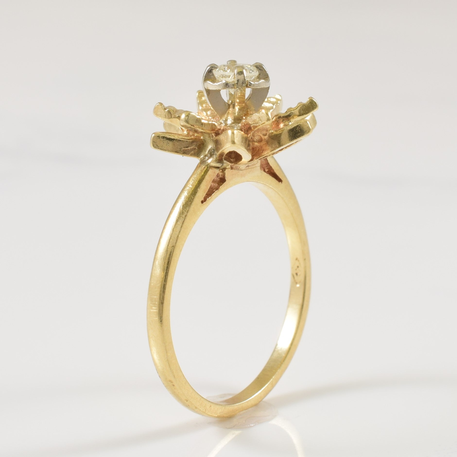 Diamond Flower Ring | 0.13ct | SZ 6 |