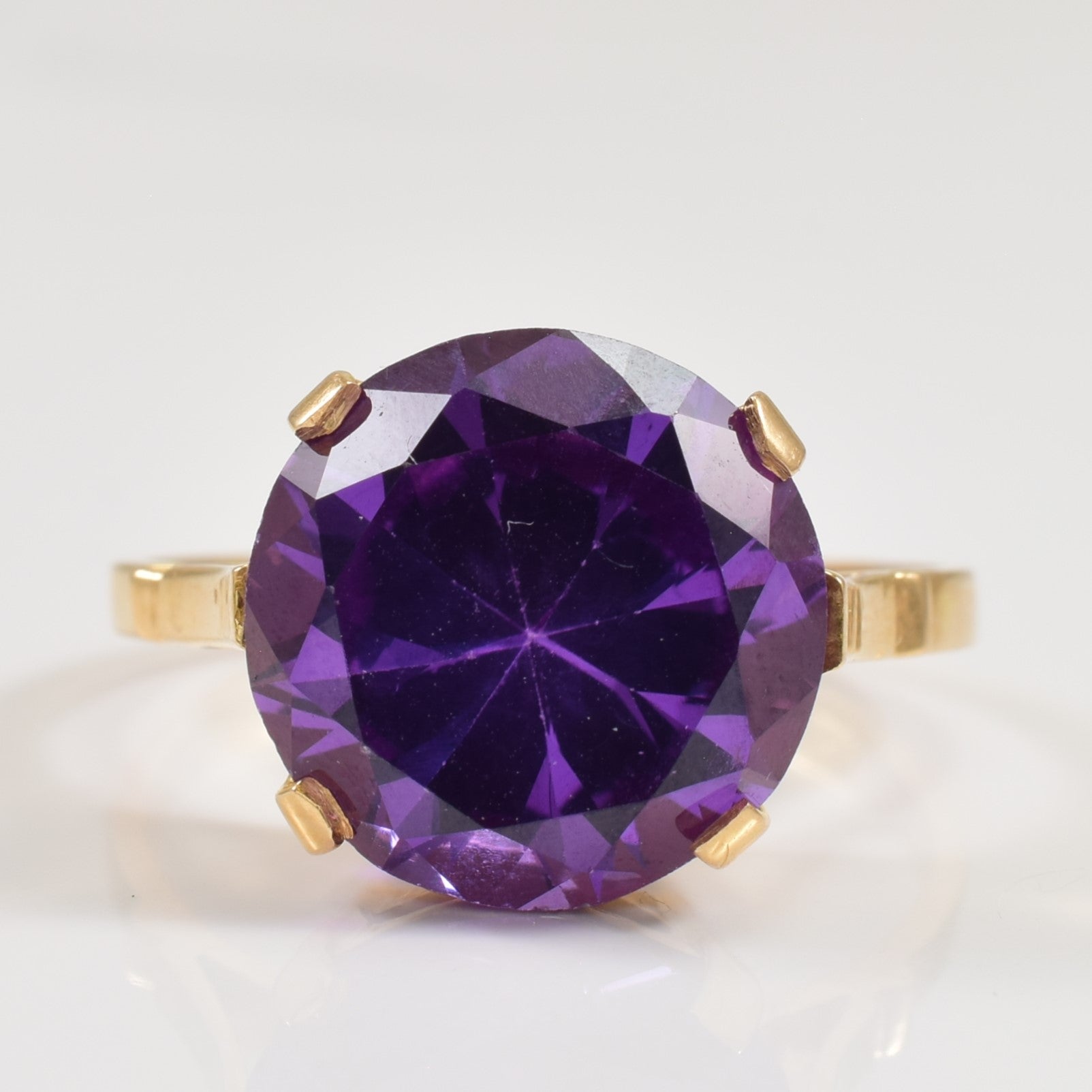 Synthetic Purple Sapphire Cocktail Ring | 7.50ct | SZ 5.5 |