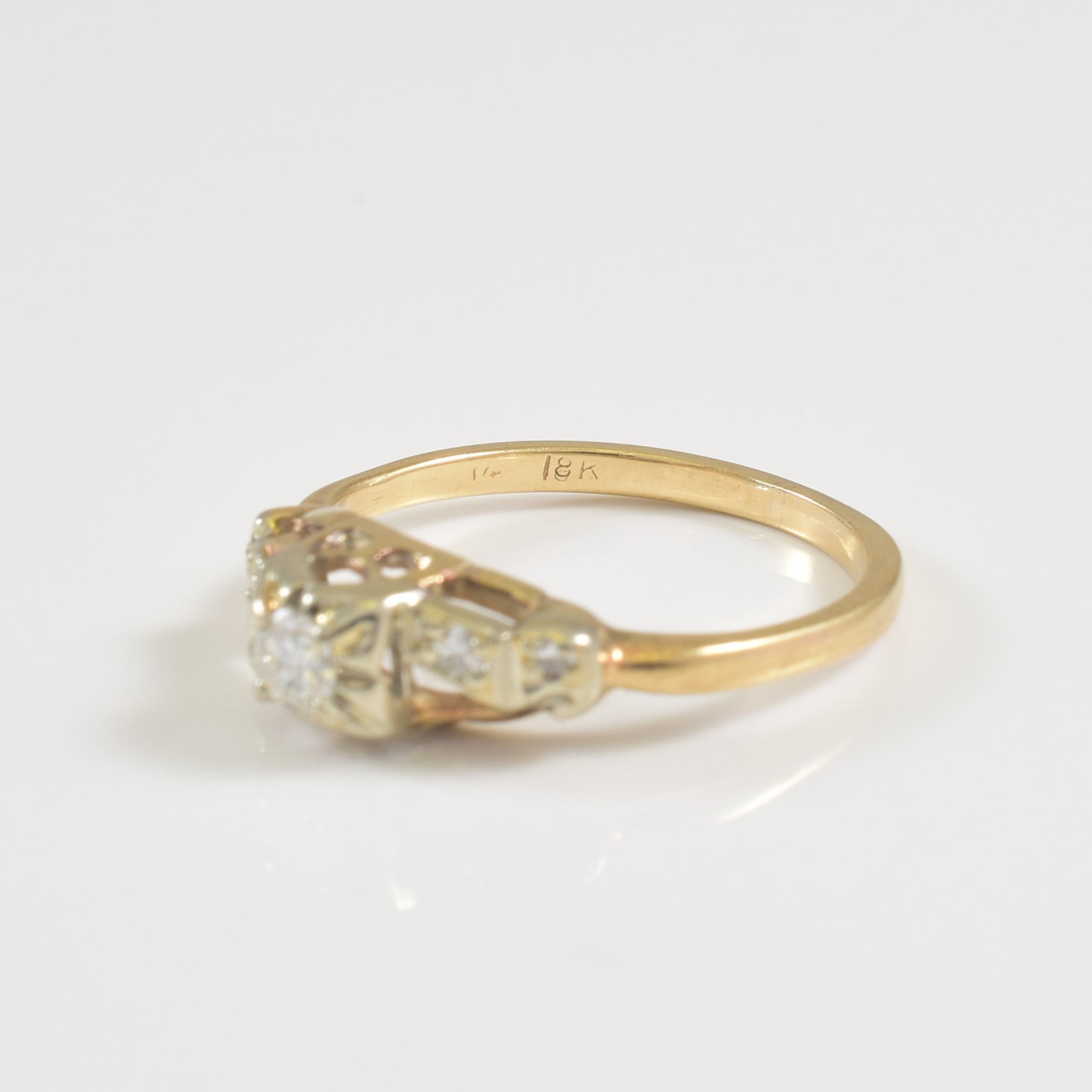 Diamond Bypass Ring | 0.14ctw | SZ 4.75 |