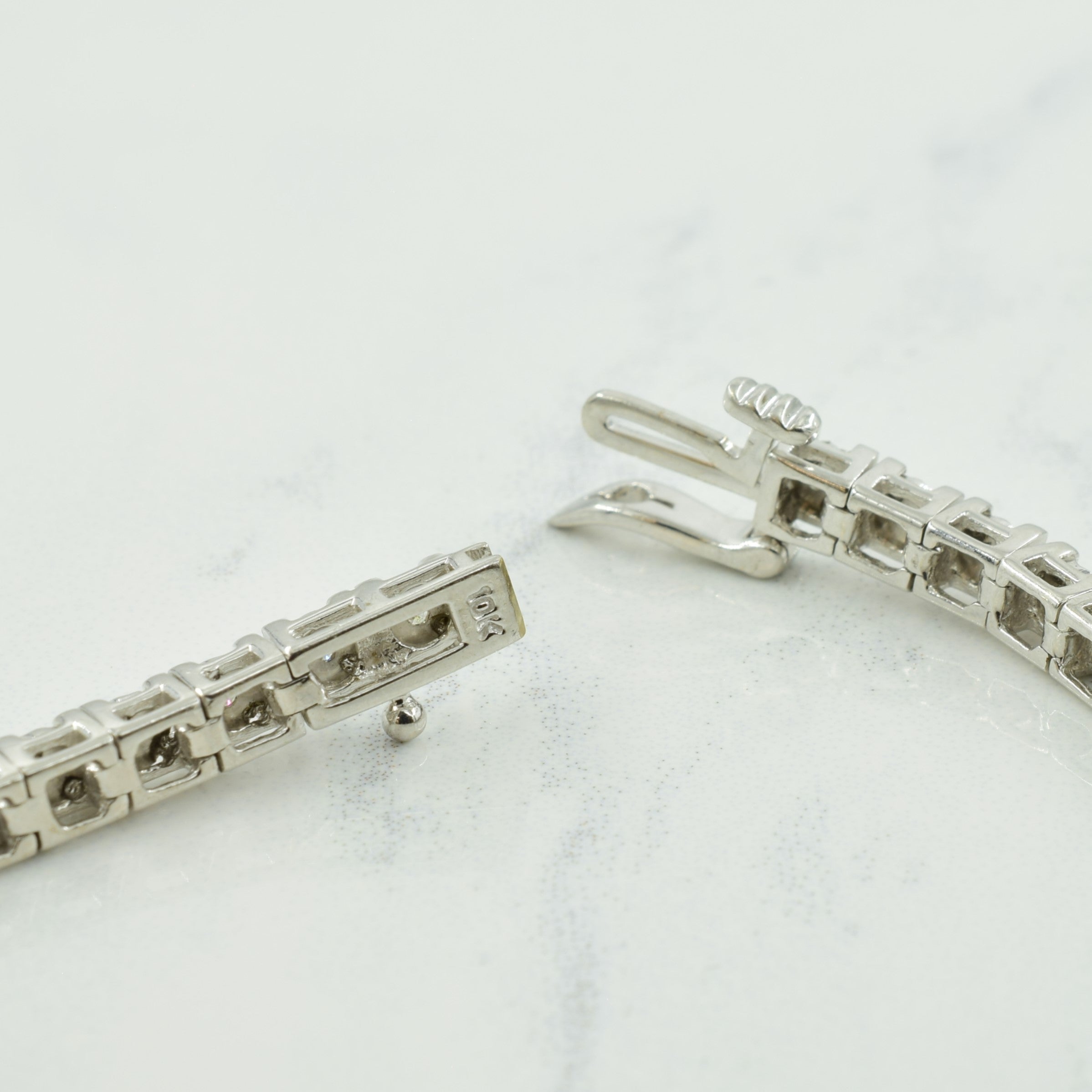 Diamond Tennis 10k White Gold Bracelet | 0.50ctw | 7" |