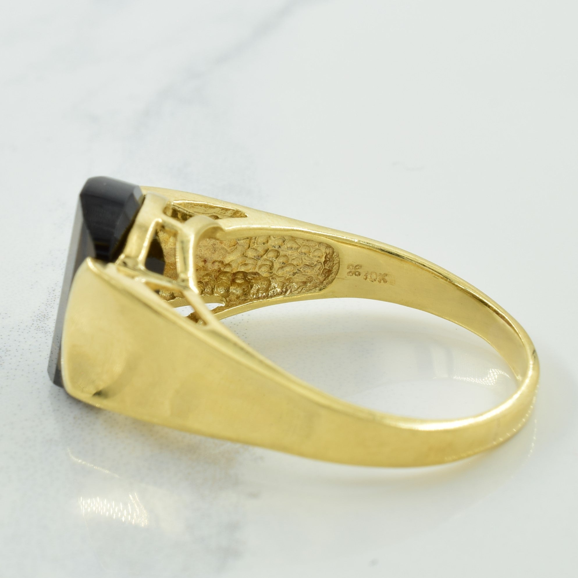 Bague en quartz fumé | 5,50 ct | Taille 11,5 |