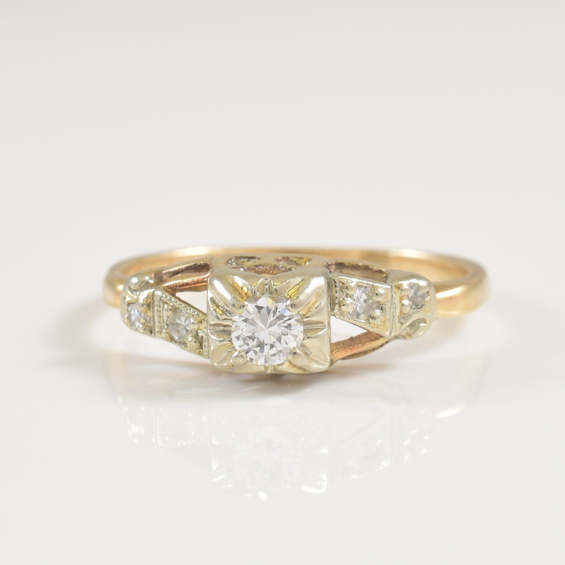 Diamond Bypass Ring | 0.14ctw | SZ 4.75 |