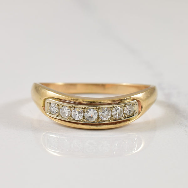 Pave Set Diamond Ring | 0.14ctw | SZ 6 |
