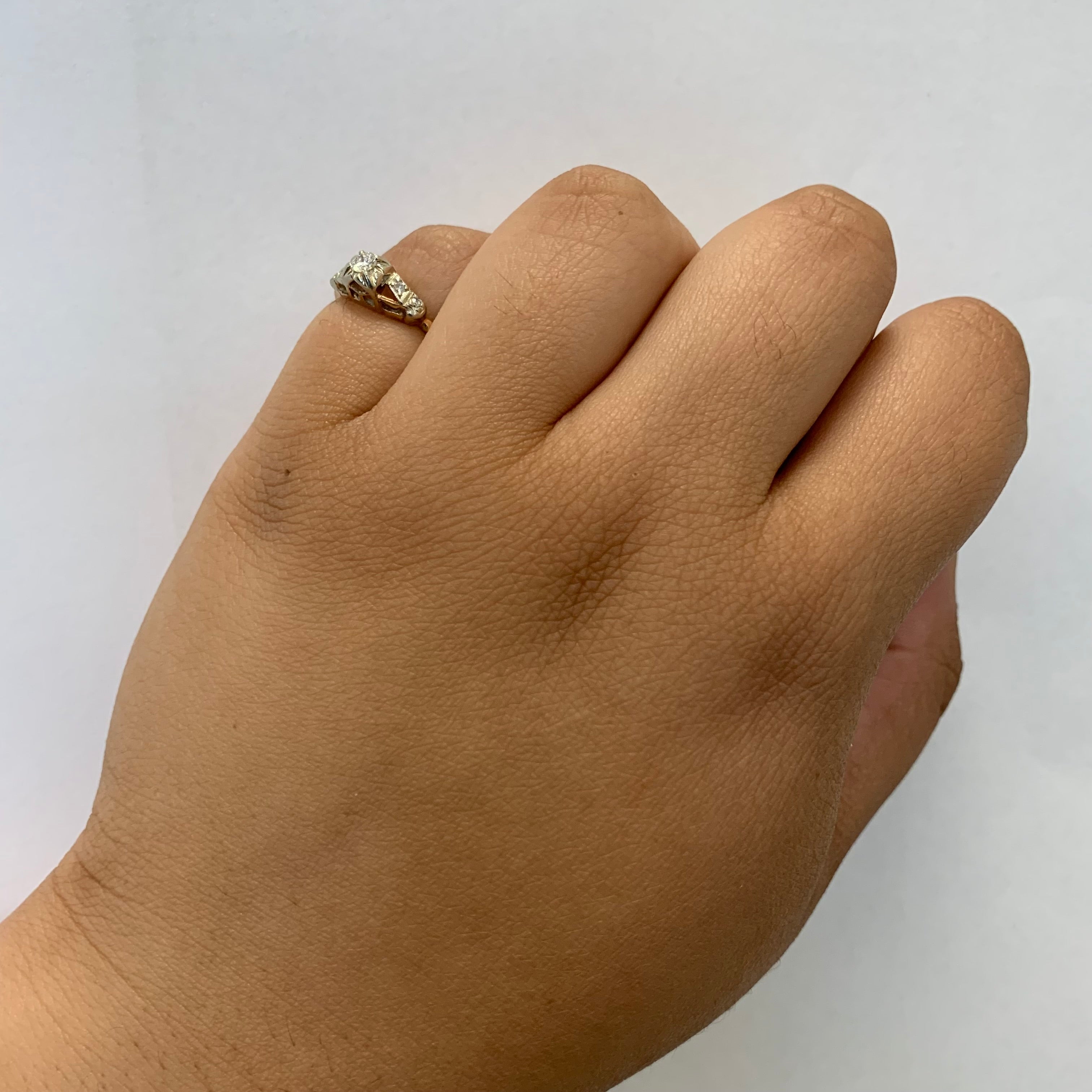 Diamond Bypass Ring | 0.14ctw | SZ 4.75 |