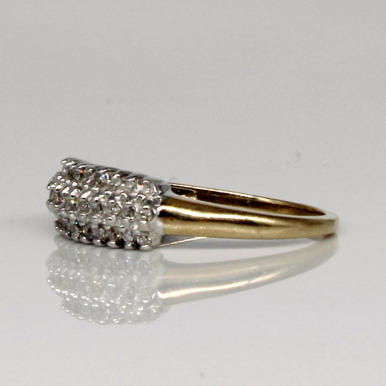 Bague sertie de diamants | 0,10 ct | Taille 7 |