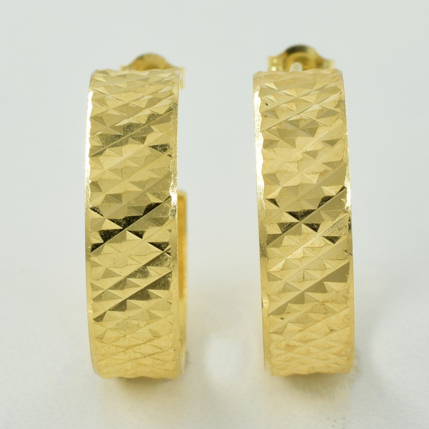 14k Yellow Gold Hoop Earrings