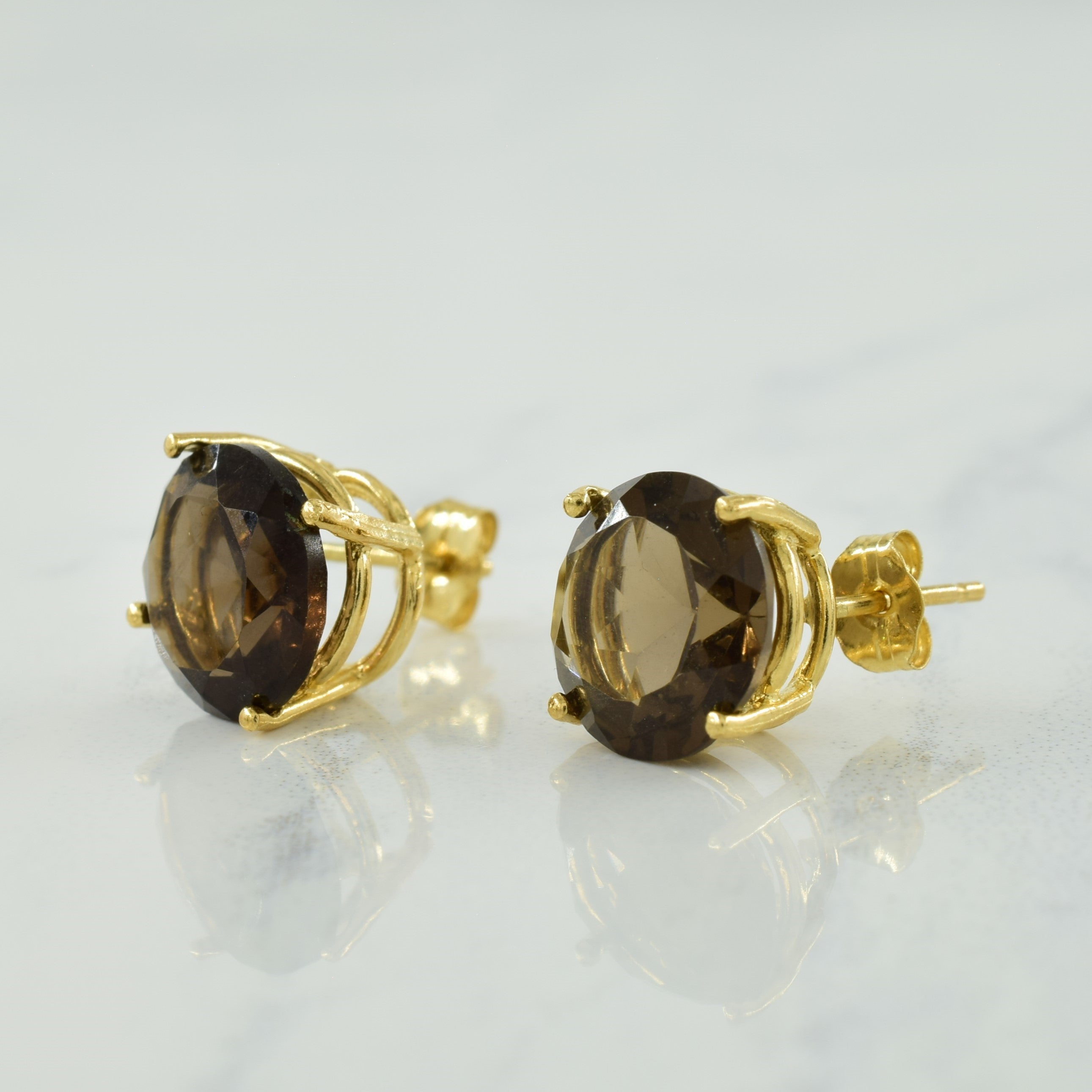 Smoky Quartz Pendant & Earring Set | 14.00ctw |