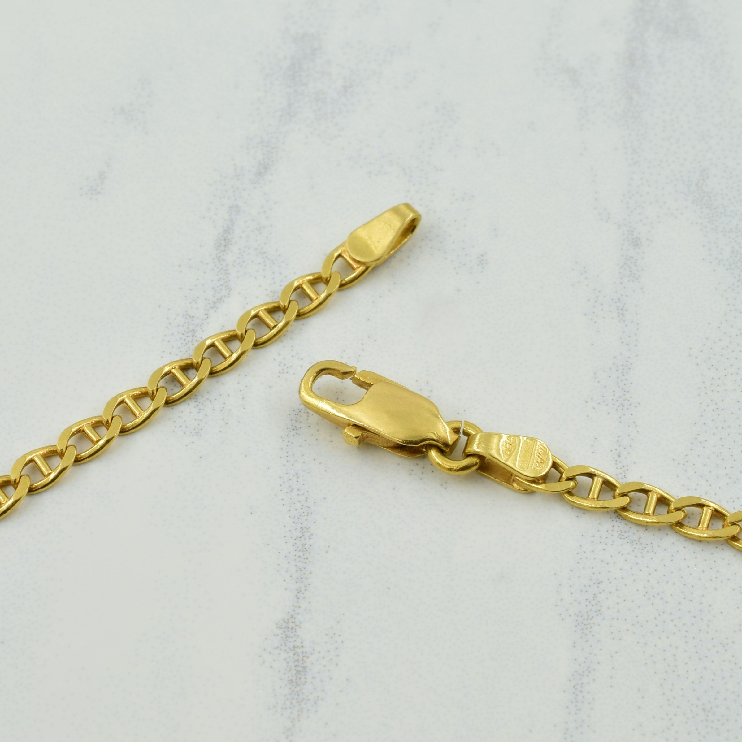 18k Yellow Gold Italian Hallmark Anchor Chain | 20" |