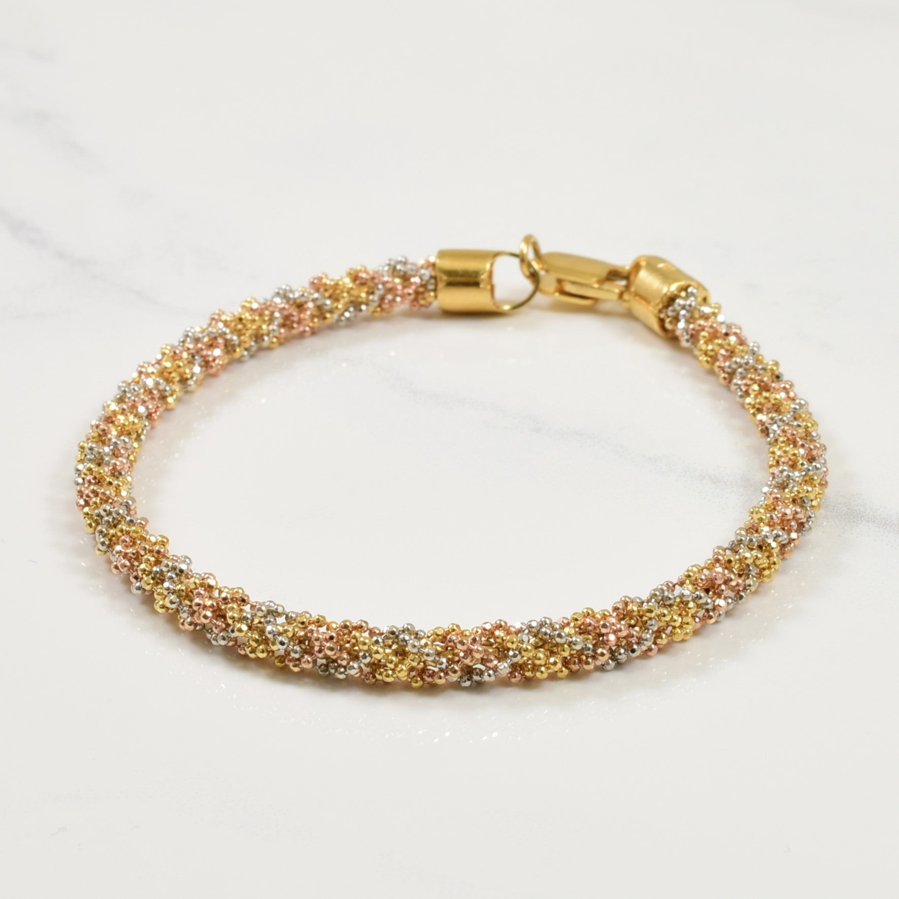 18k Tri Tone Bracelet | 7.75" |