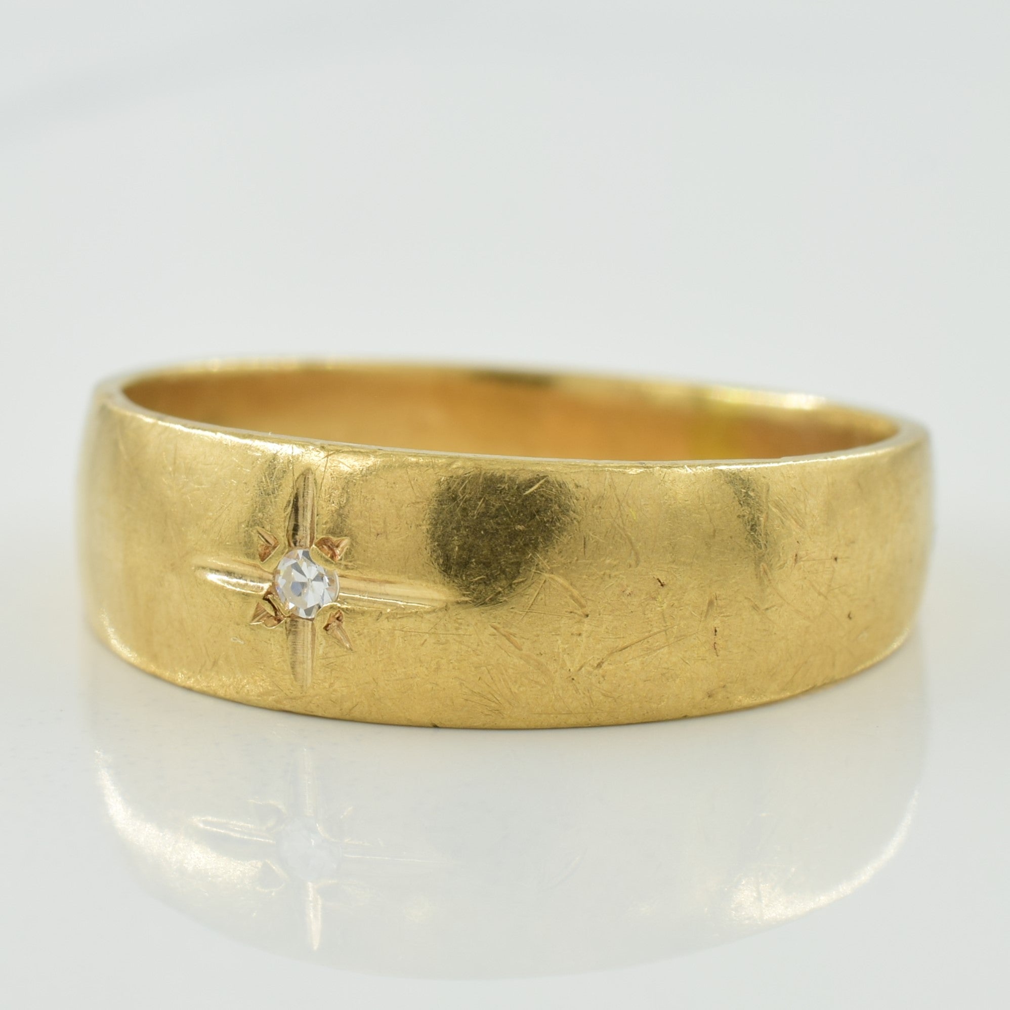 Solitaire Diamond Starburst Ring | 0.02ct | SZ 11 |