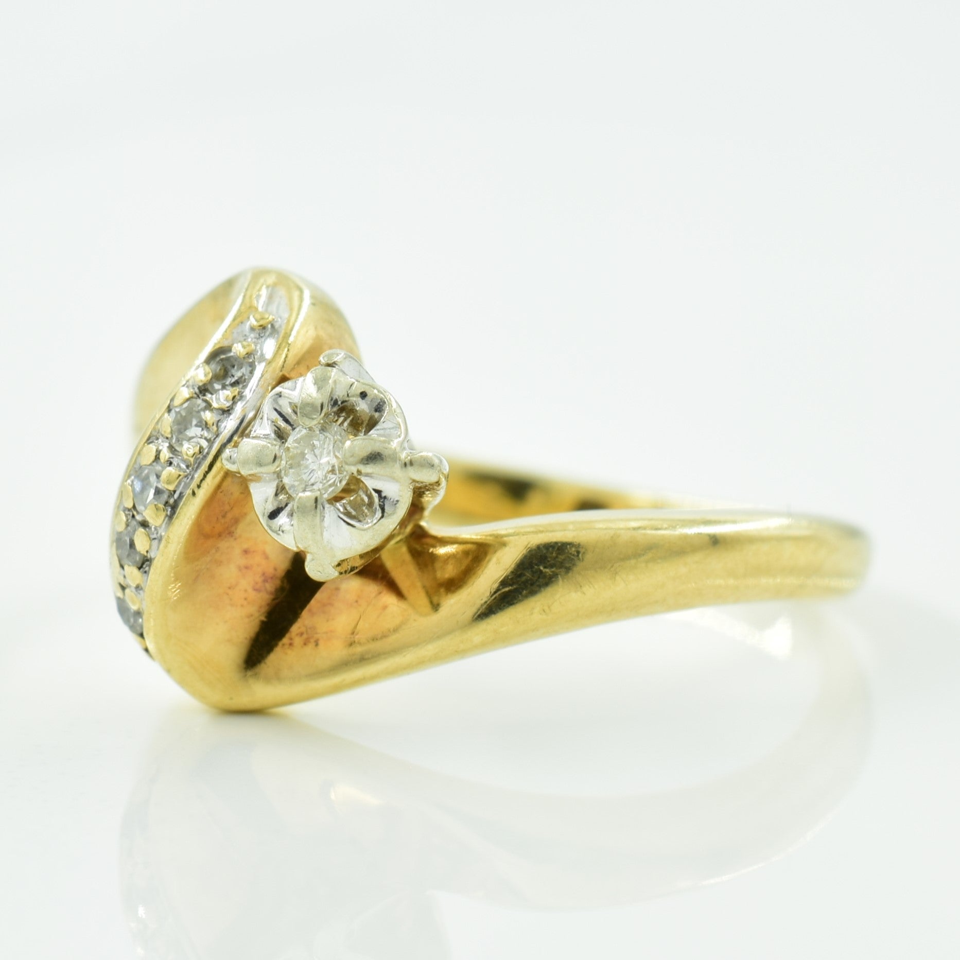 Diamond Bypass Ring | 0.05ctw | SZ 5.25 |