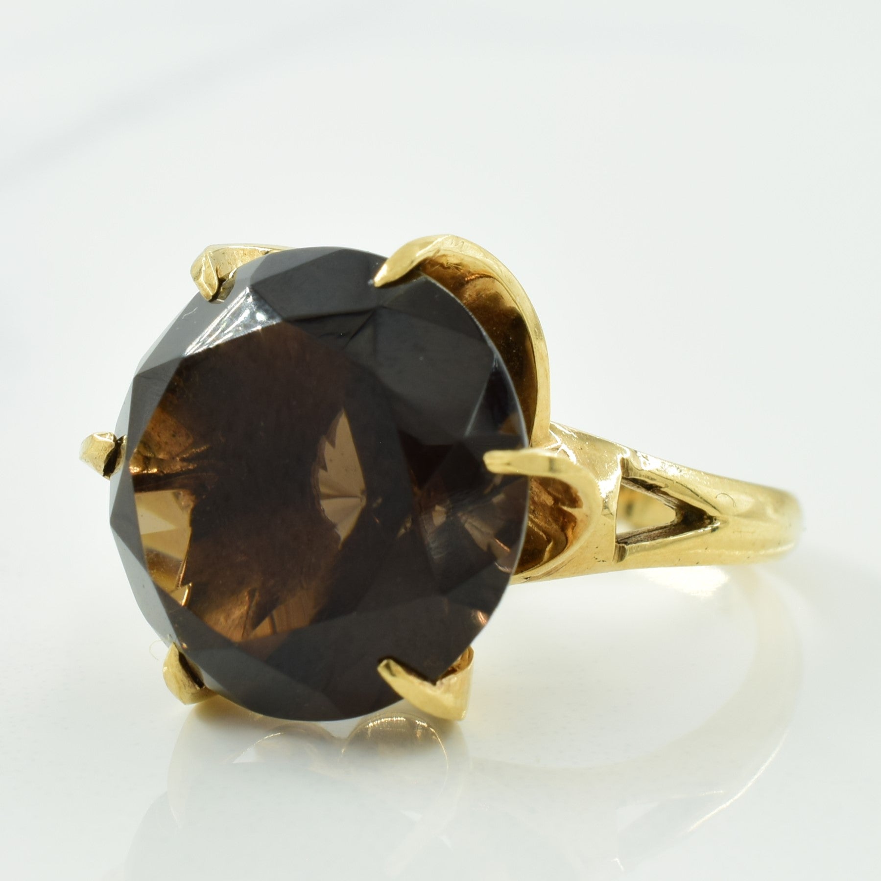 Smoky Quartz Cocktail Ring | 8.00ct | SZ 5 |