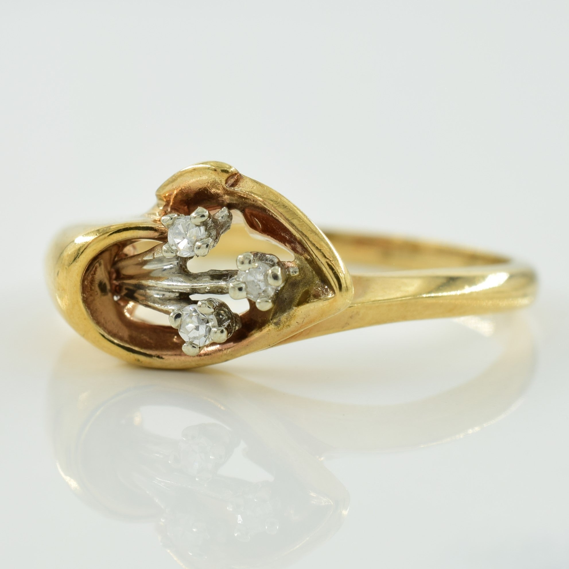 Three Stone Diamond Ring | 0.05ctw | SZ 6.25 |