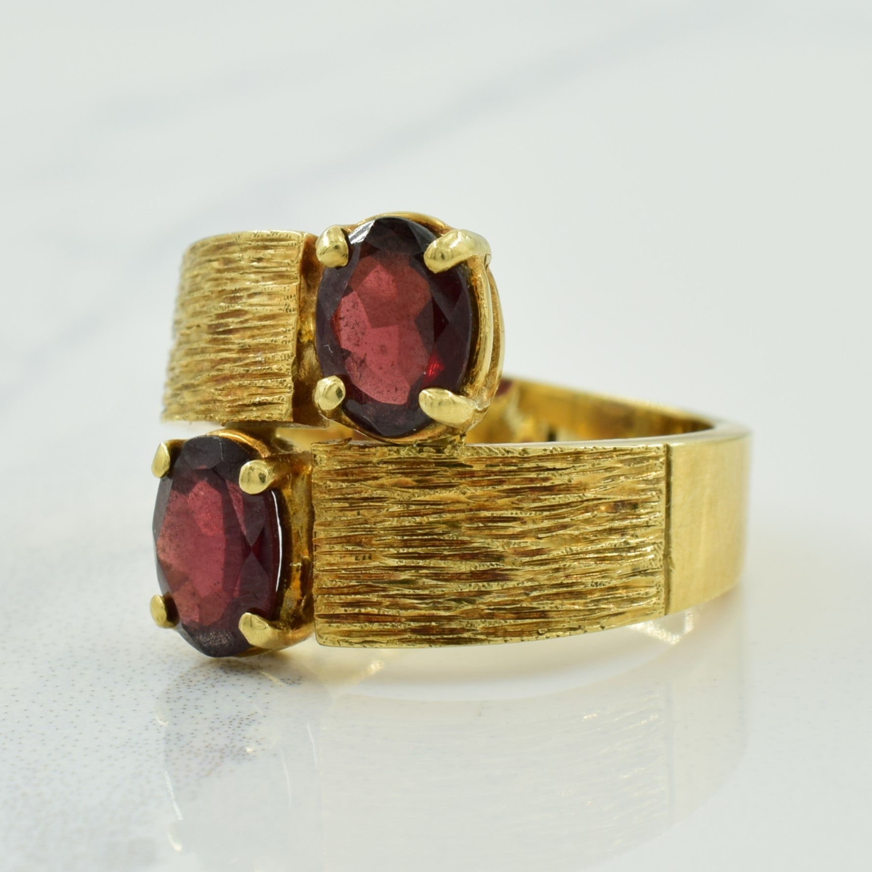 Garnet Bypass Ring | 2.00ctw | SZ 5.5 |
