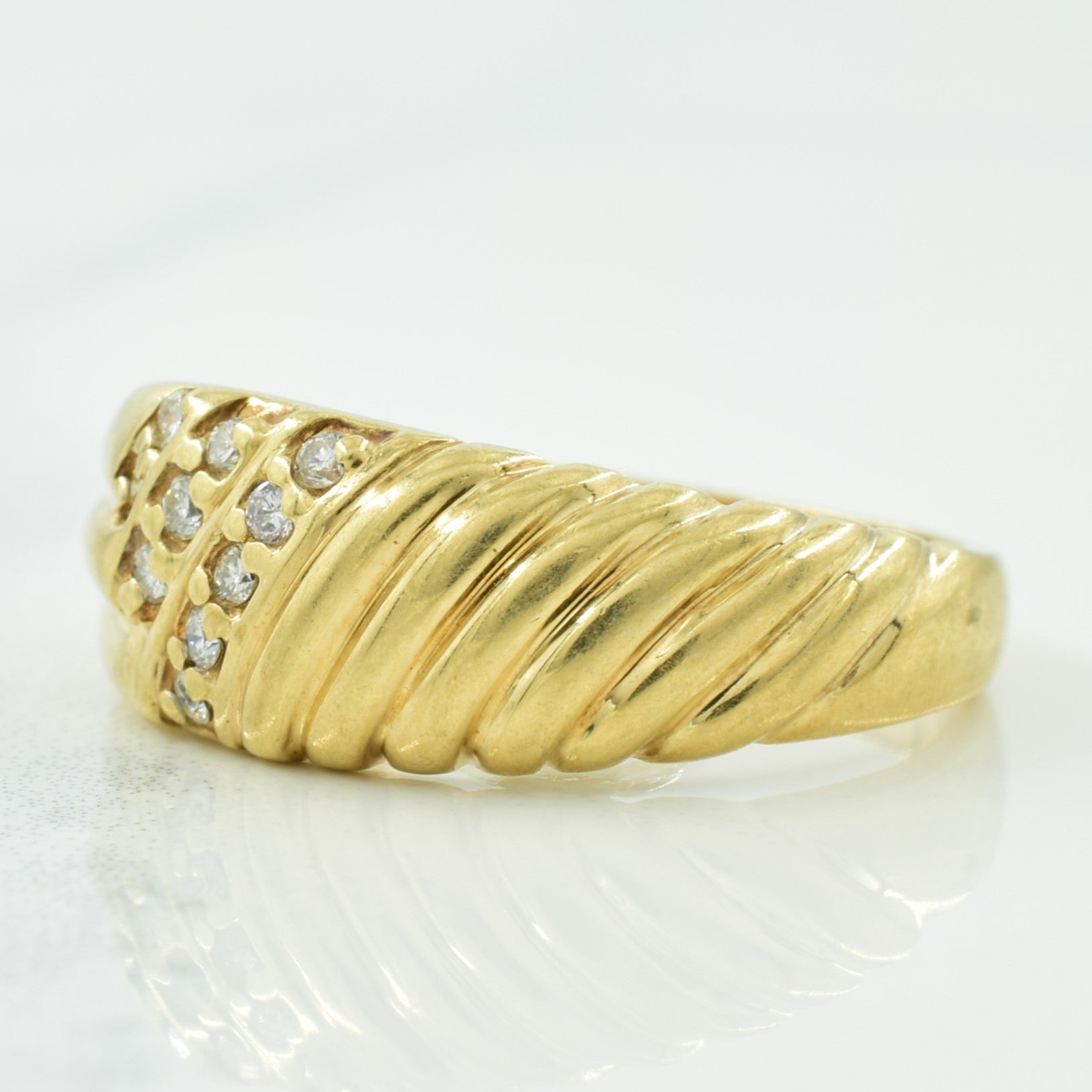 Triple Row Diamond Ring | 0.08ctw | SZ 5.75 |