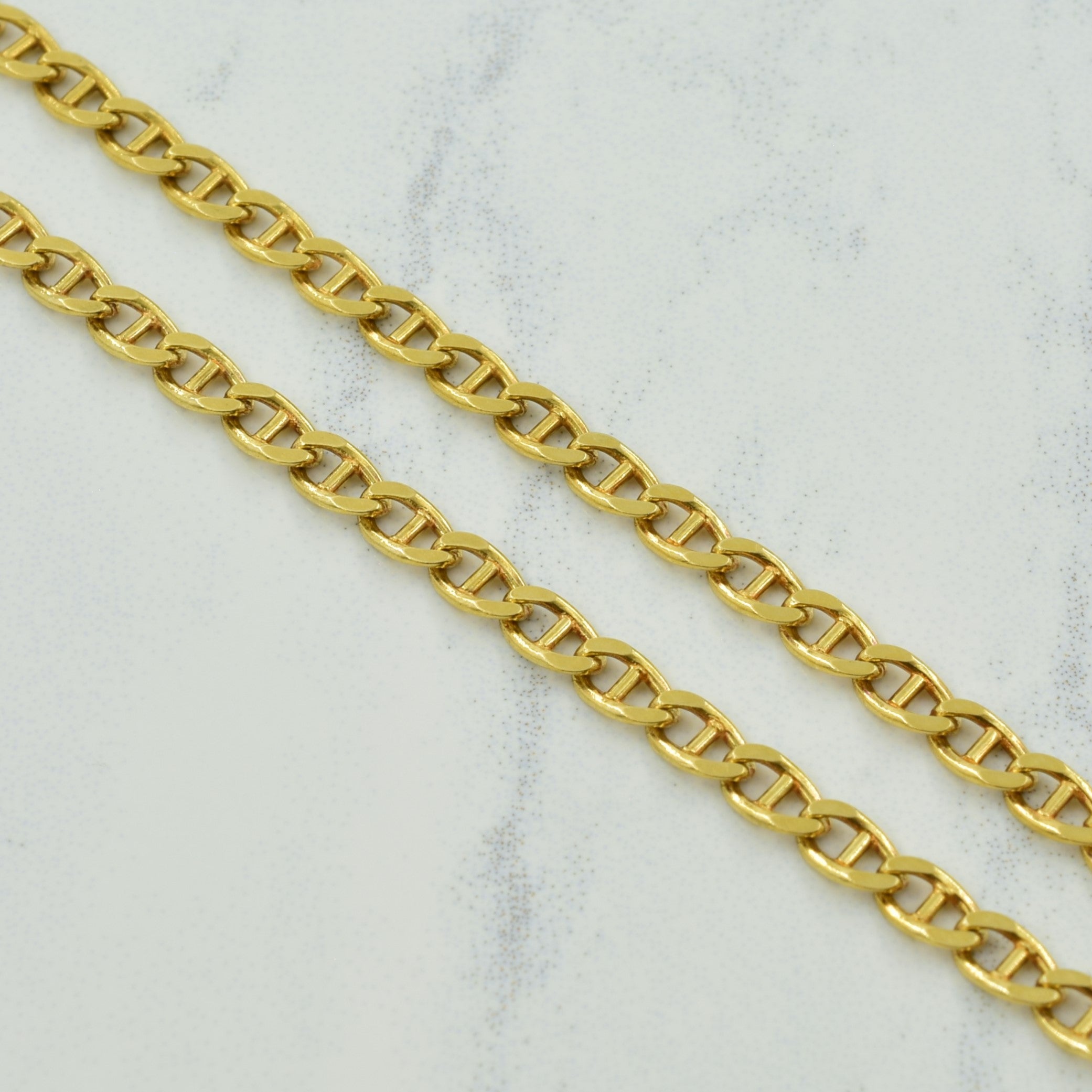 18k Yellow Gold Italian Hallmark Anchor Chain | 20" |