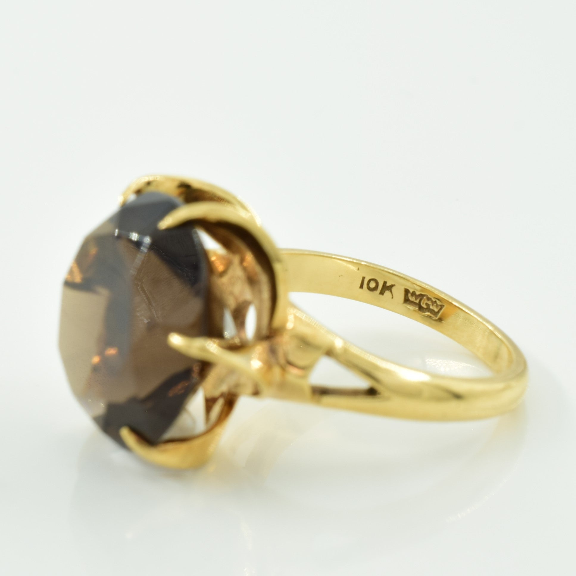 Smoky Quartz Cocktail Ring | 8.00ct | SZ 5 |