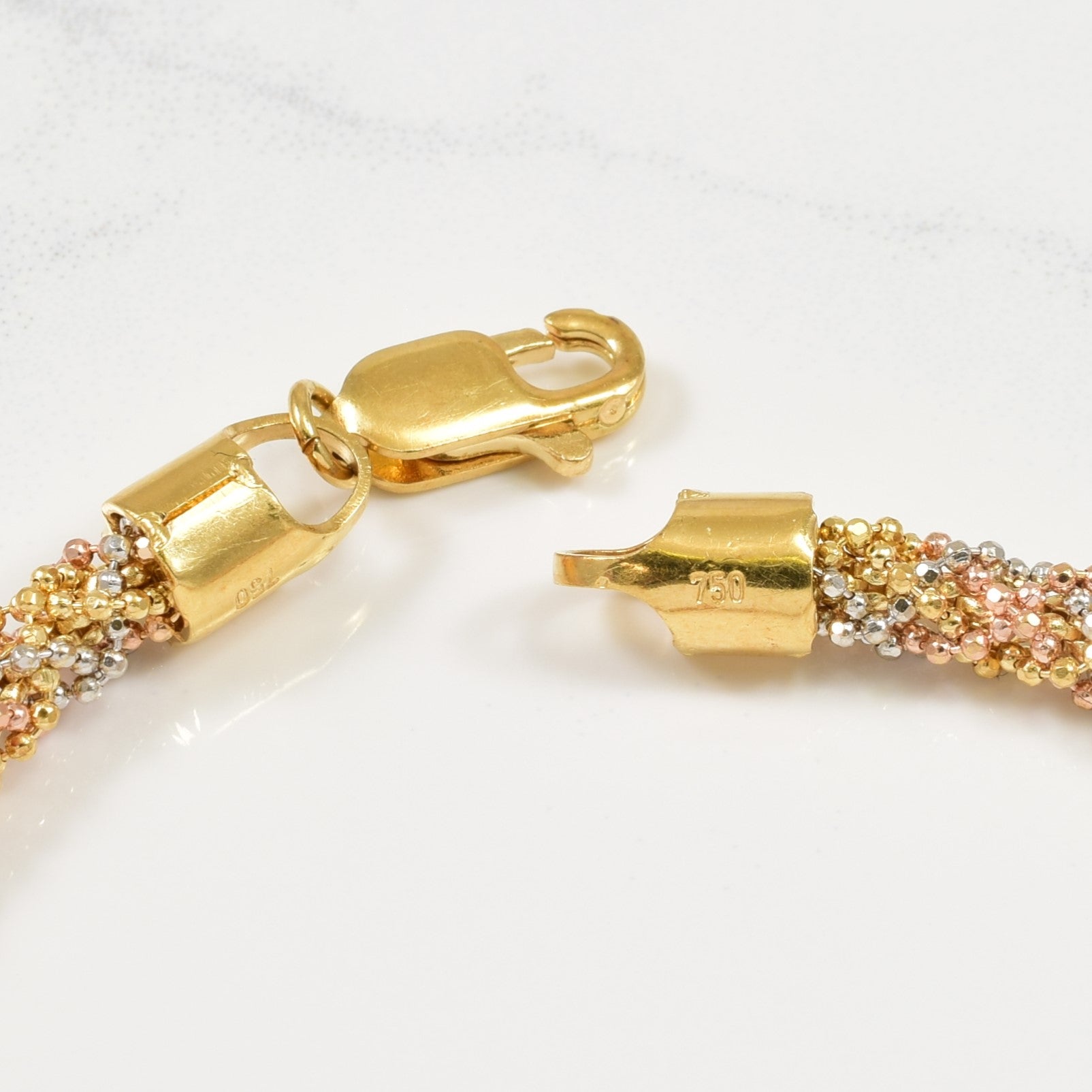 18k Tri Tone Bracelet | 7.75" |