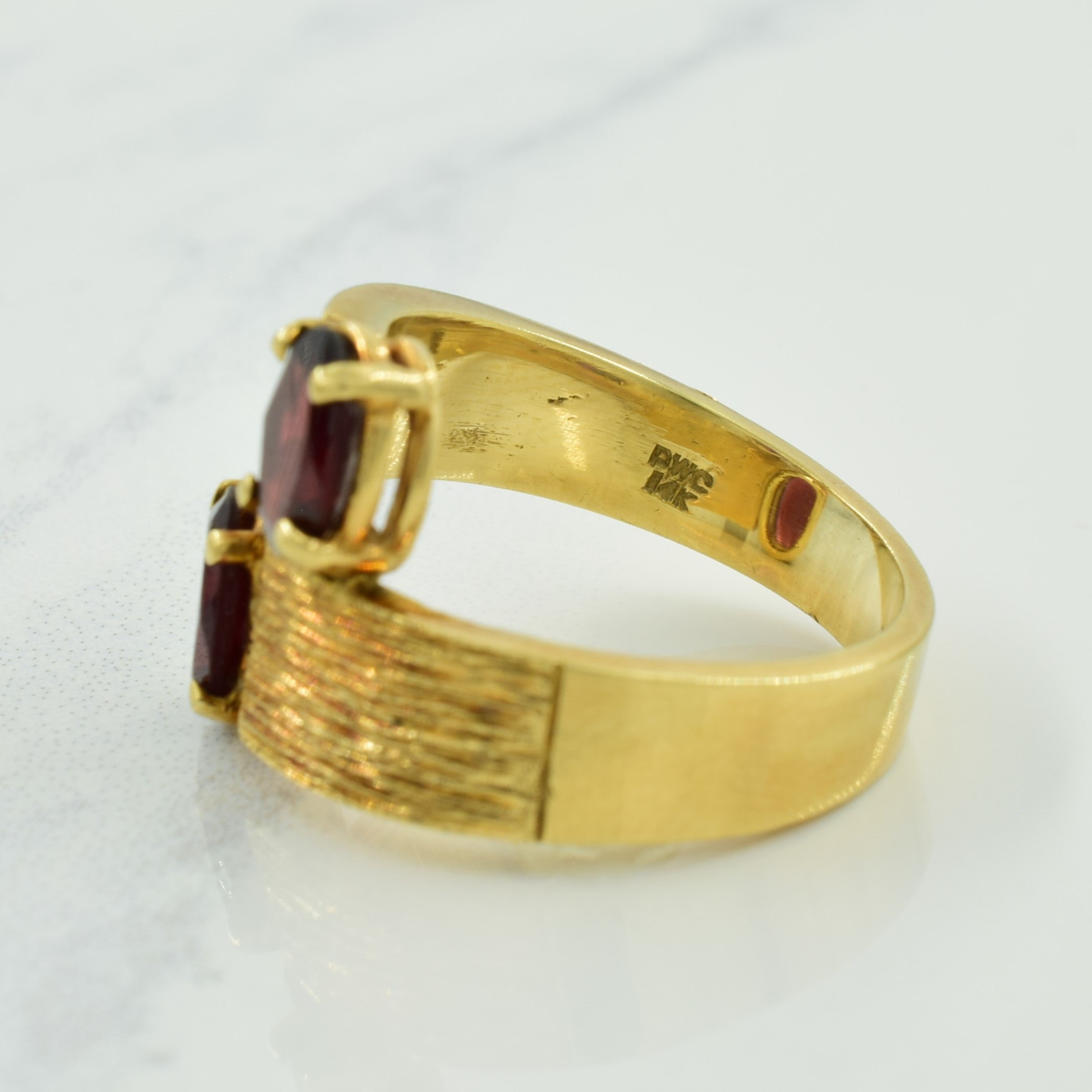 Garnet Bypass Ring | 2.00ctw | SZ 5.5 |
