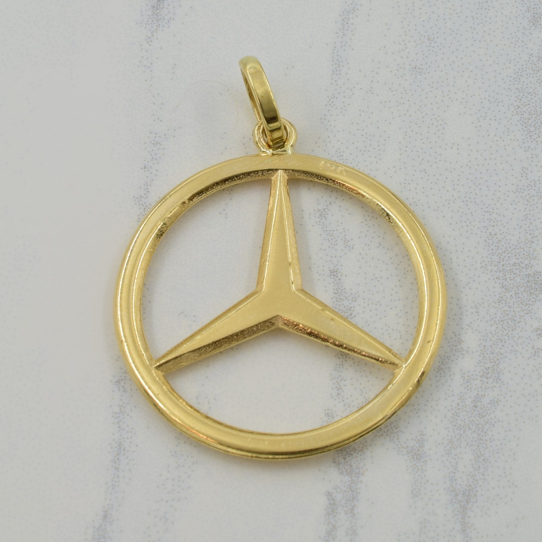 14k Yellow Gold Mercedes Benz Charm |