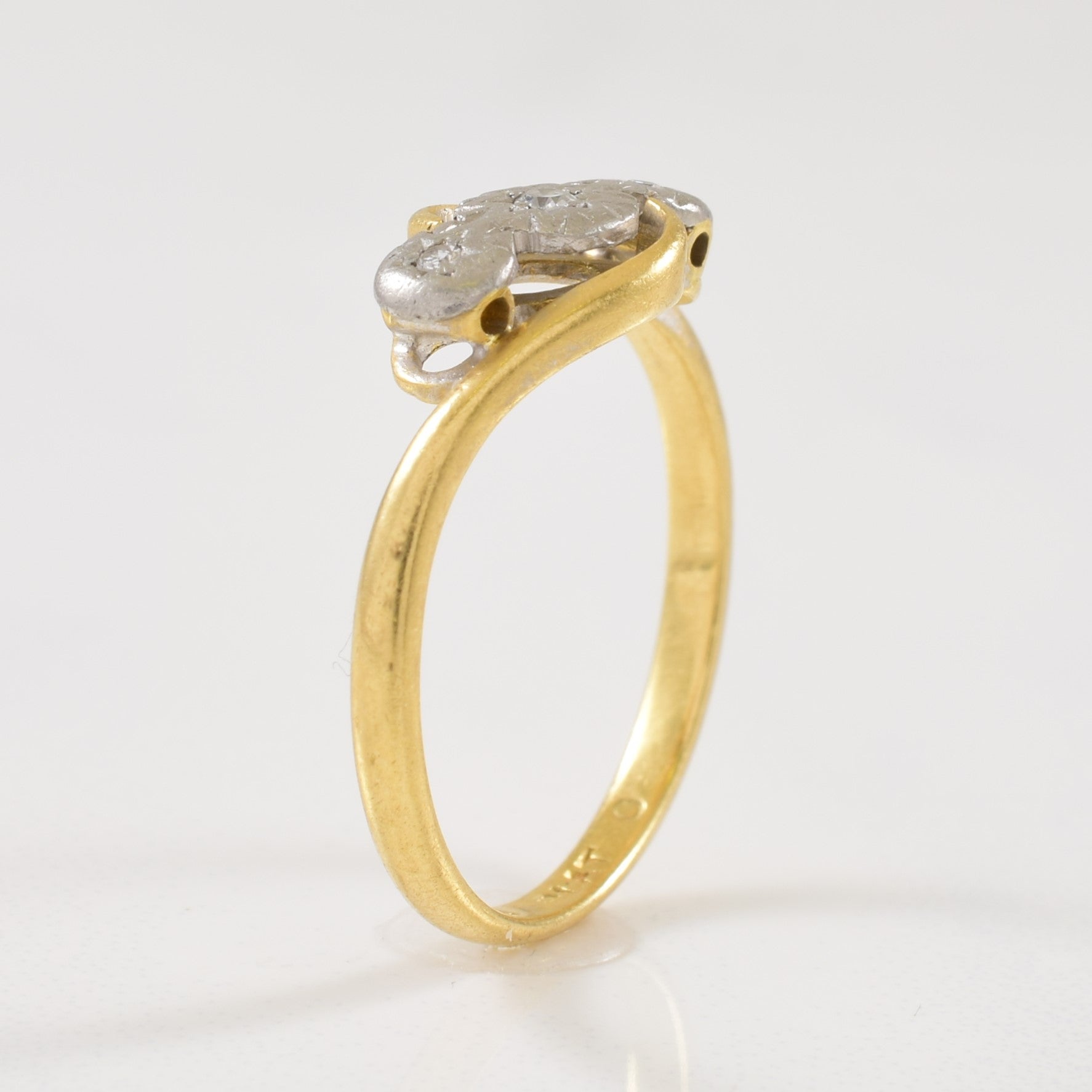 Diamond Bypass Ring | 0.03ctw | SZ 6.25 |