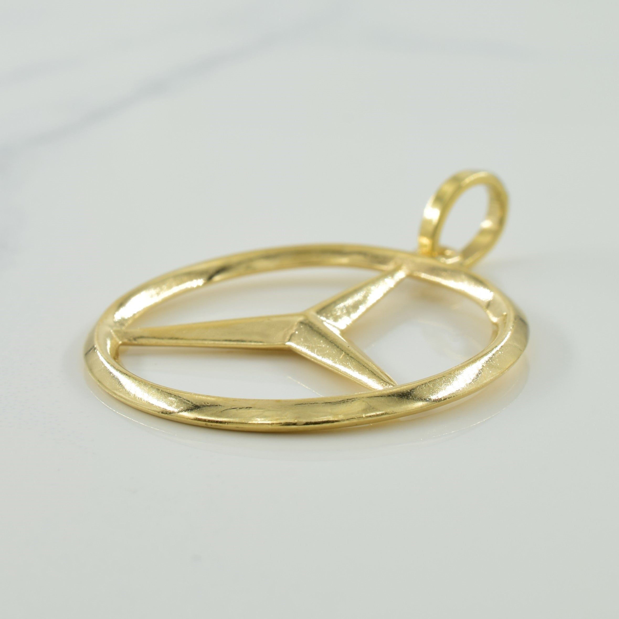 14k Yellow Gold Mercedes Benz Charm |