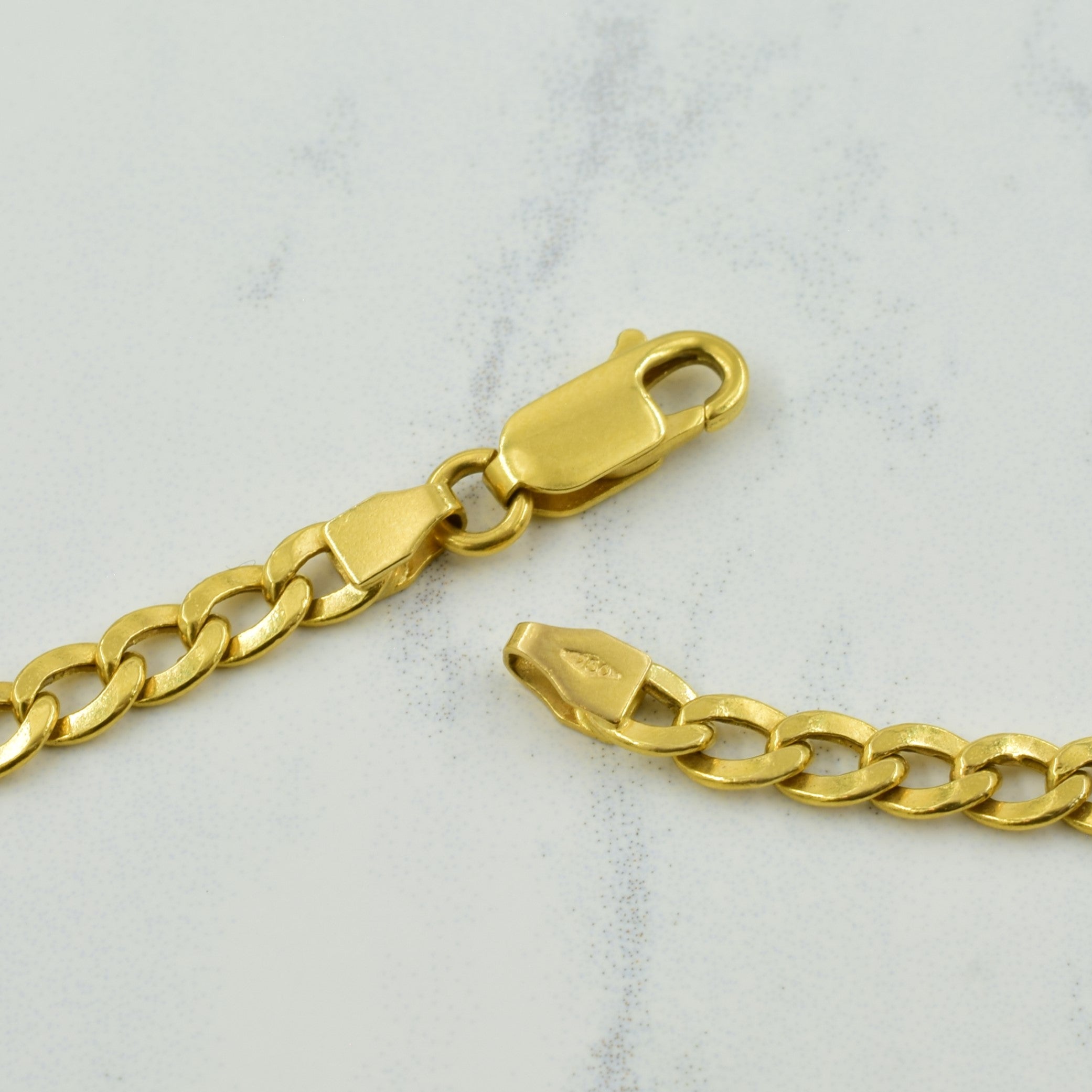 18k Yellow Gold Italian Hallmark Curb Chain | 24.5" |