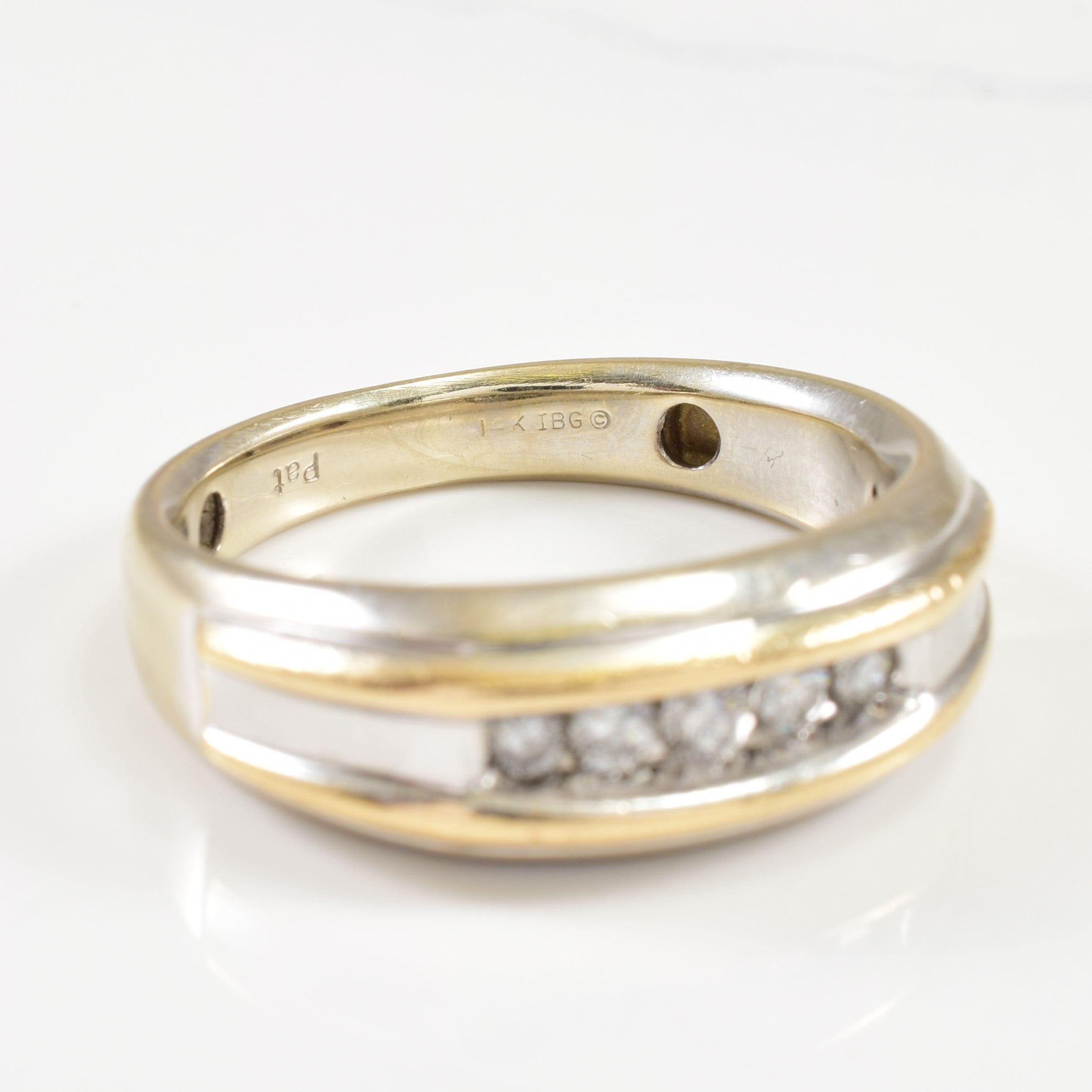 Two Tone Channel Set Diamond Ring | 0.25ctw | SZ 10 |
