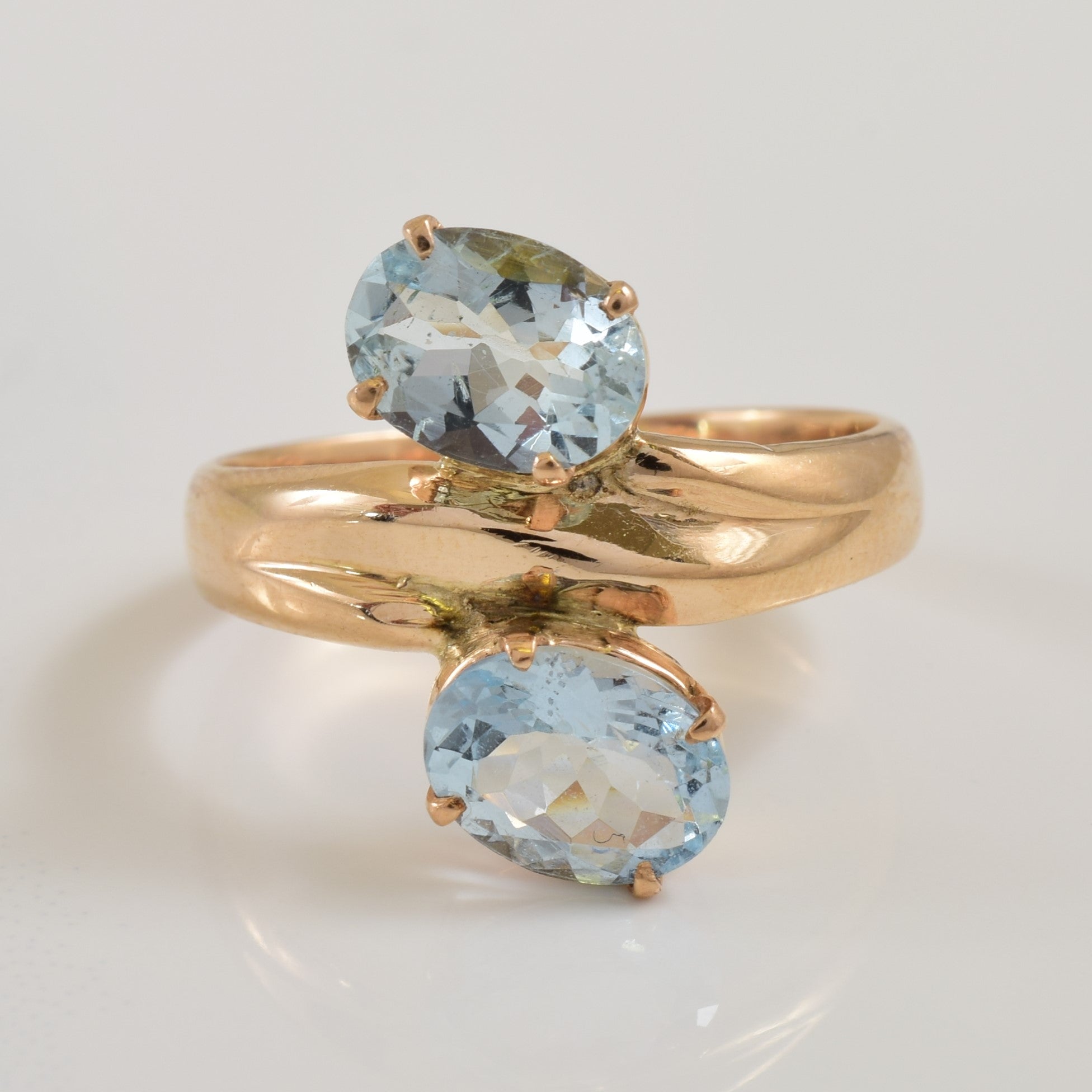 Aquamarine Bypass Ring | 2.00ctw | SZ 7 |