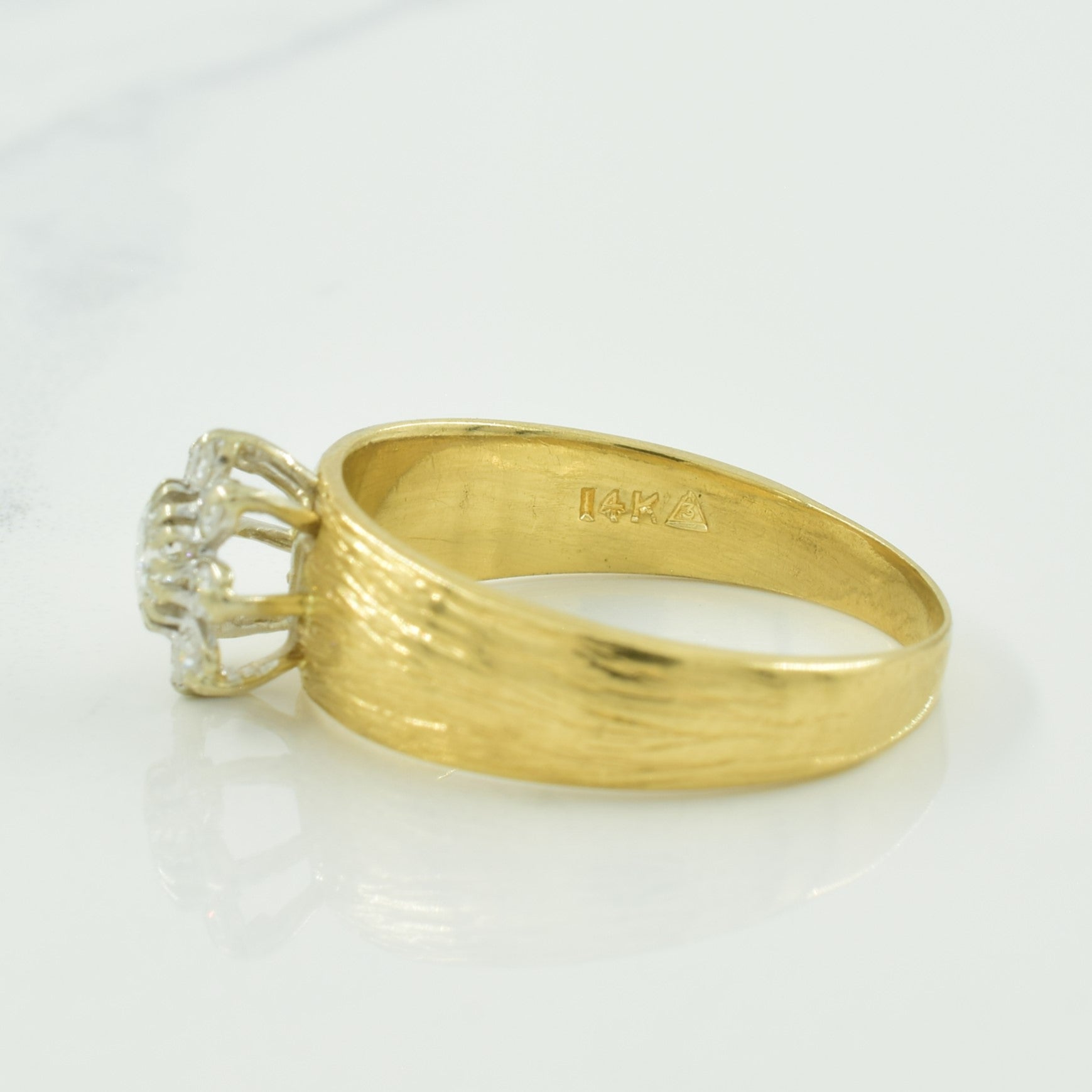 Diamond with Diamond Halo Ring | 0.36ctw | SZ 7.5 |