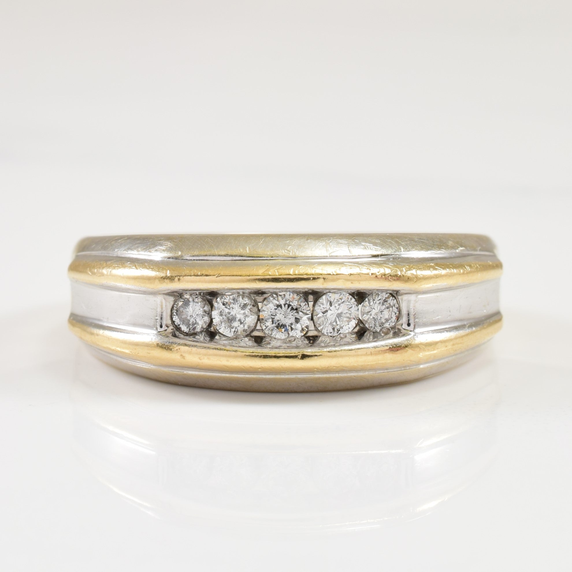 Two Tone Channel Set Diamond Ring | 0.25ctw | SZ 10 |