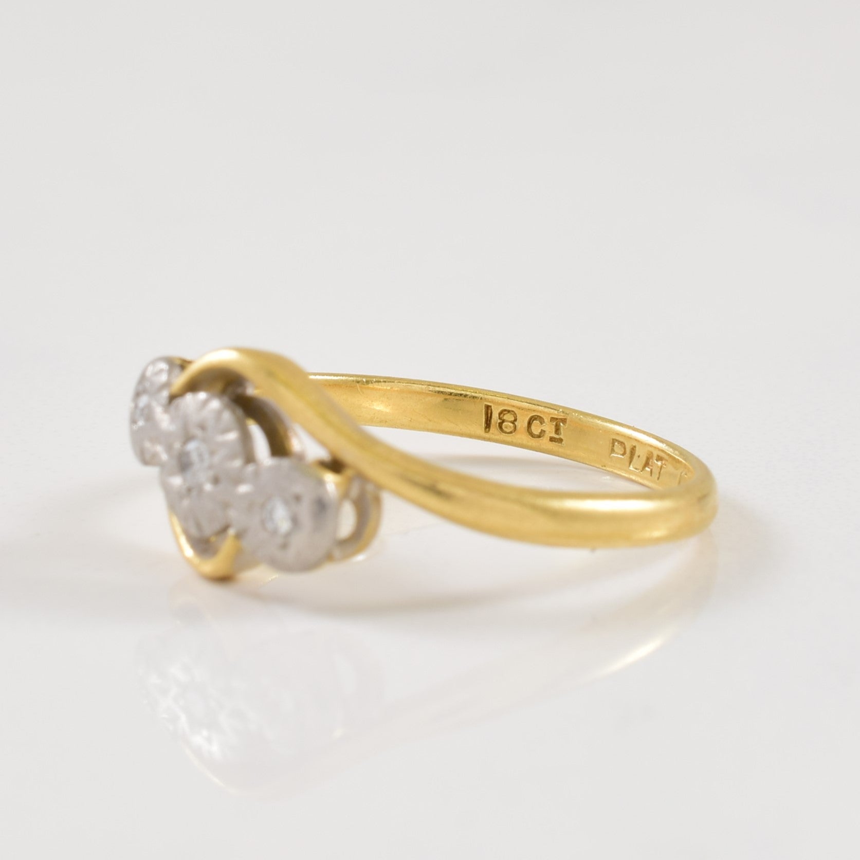 Diamond Bypass Ring | 0.03ctw | SZ 6.25 |